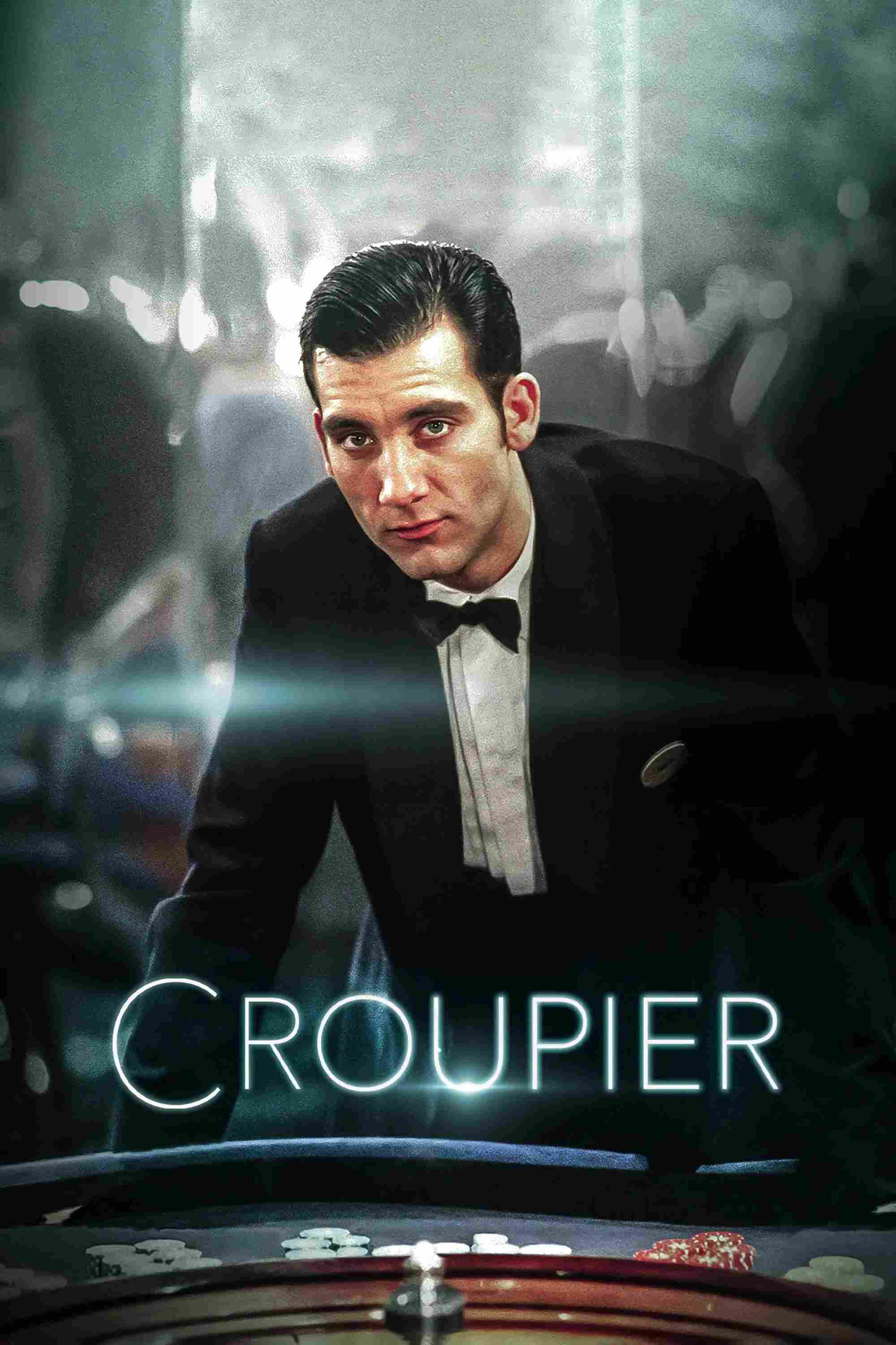 Poster chính thức của phim Phim Tâm Lý, Phim Giật Gân "Croupier" (Croupier - 1998), với sự tham gia của diễn viên Clive Owen và Kate Hardie.