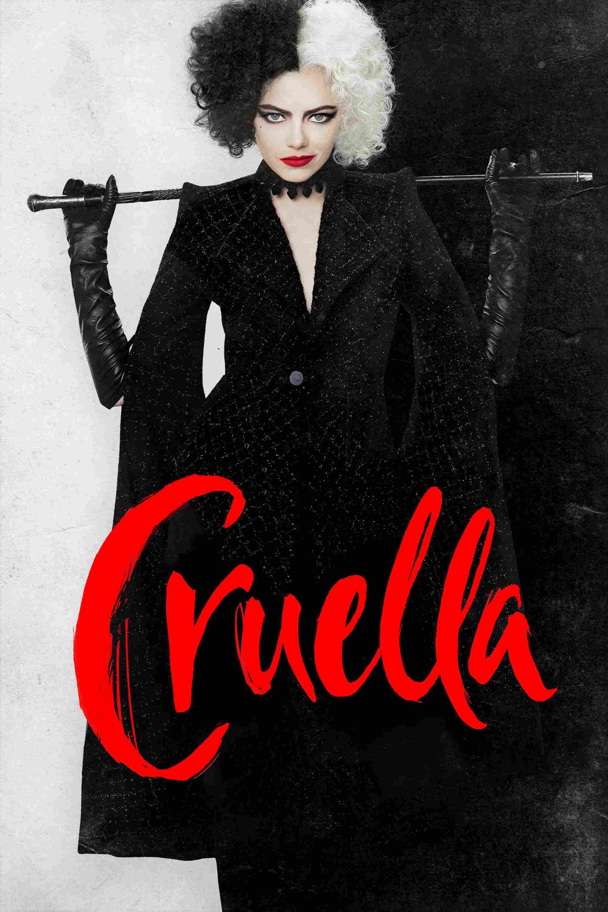 Poster chính thức của phim Phim Hài, Phim Hình Sự "Cruella" (Cruella - 2021), với sự tham gia của diễn viên Emma Stone và Emma Thompson.