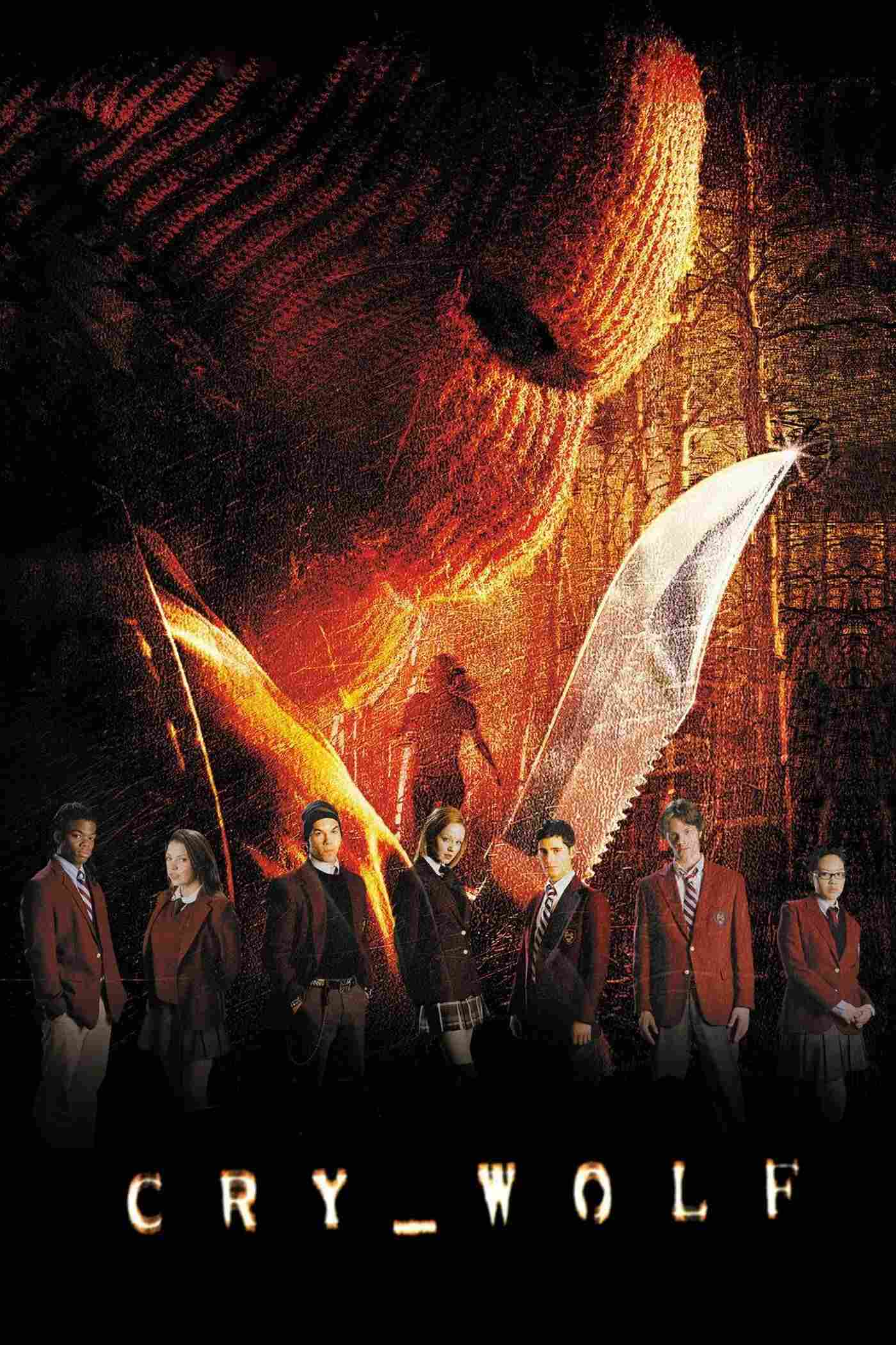 Poster chính thức của phim Phim Kinh Dị, Phim Giật Gân "Cry_Wolf: Sát nhân giấu mặt" (Cry_Wolf - 2005), với sự tham gia của diễn viên Julian Morris và Sandra McCoy.