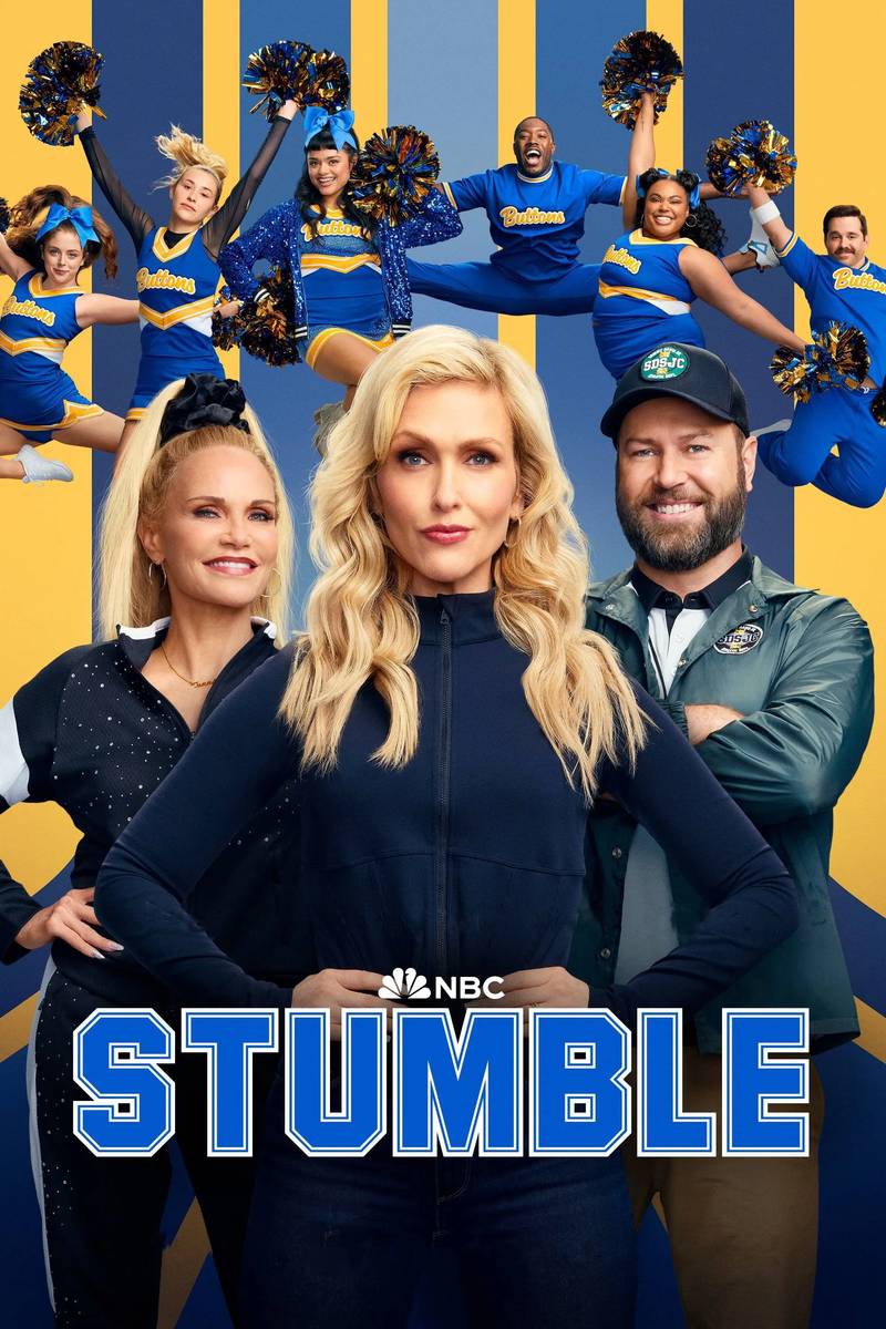 Poster chính thức của phim Phim Hài "Cú Trượt" (Stumble - 2025), với sự tham gia của diễn viên Jenn Lyon và Taran Killam.
