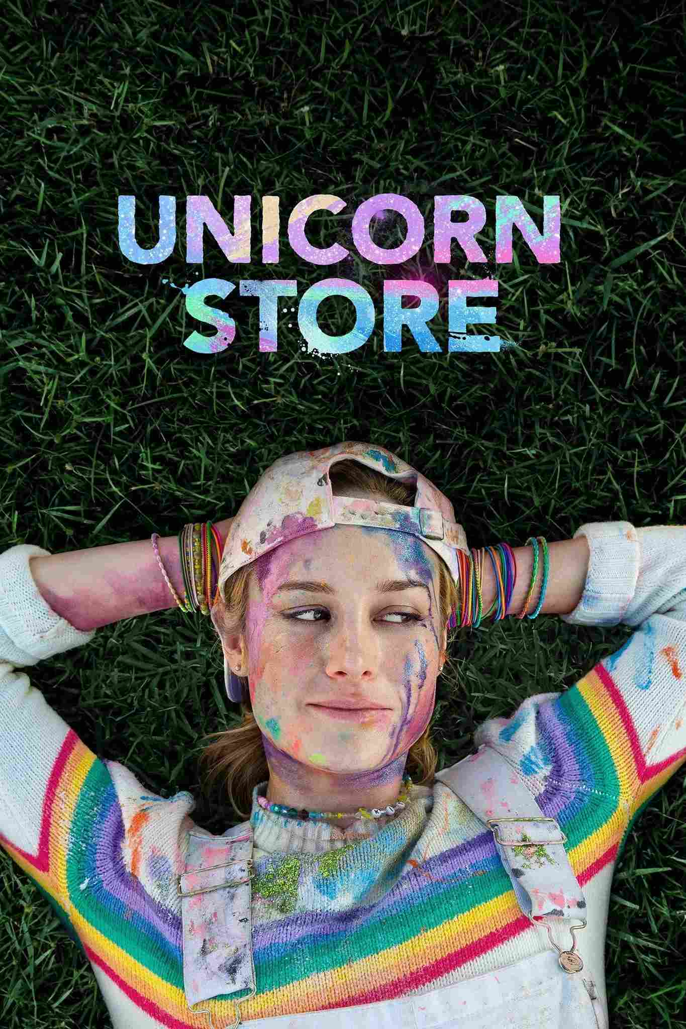 Poster chính thức của phim Phim Giả Tượng, Phim Tâm Lý "Cửa hiệu kỳ lân" (Unicorn Store - 2017), với sự tham gia của diễn viên Brie Larson và Samuel L. Jackson.