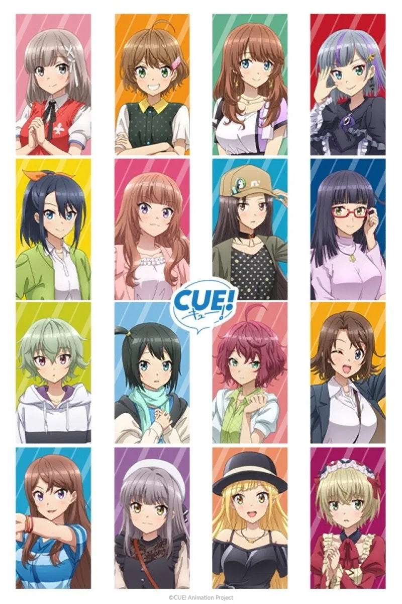 Poster chính thức của phim Phim Hoạt Hình, Phim Hài "CUE!" (CUE! - 2022), với sự tham gia của diễn viên Yurina Uchiyama và Ayaka Takamura.