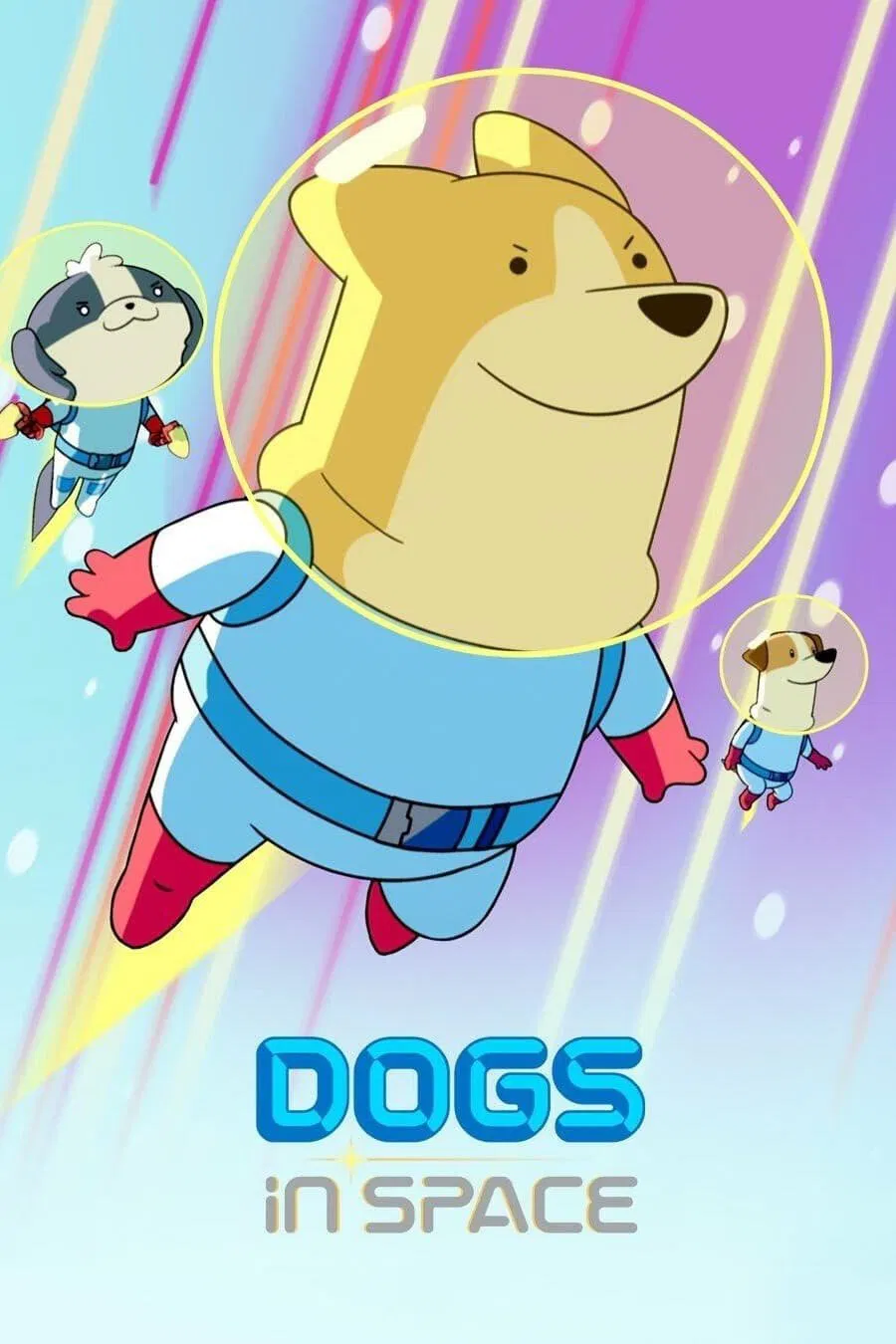 Poster chính thức của phim Phim Hài, Phim Hoạt Hình "Cún ngoài không gian" (Dogs in Space - 2021), với sự tham gia của diễn viên Haley Joel Osment và Sarah Chalke.