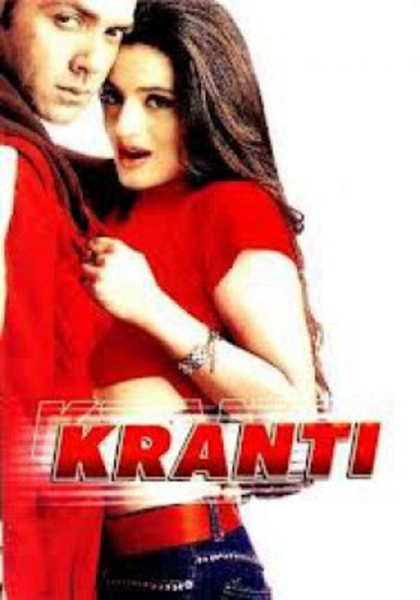Poster chính thức của phim Phim Hành Động, Phim Tâm Lý "Cuộc cách mạng" (Kranti - 2002), với sự tham gia của diễn viên Bobby Deol và Ameesha Patel.