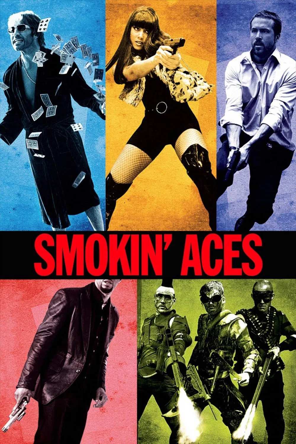 Poster chính thức của phim Phim Hành Động, Phim Hài "Cuộc Chiến Băng Đảng" (Smokin' Aces - 2006), với sự tham gia của diễn viên Ryan Reynolds và Andy García.