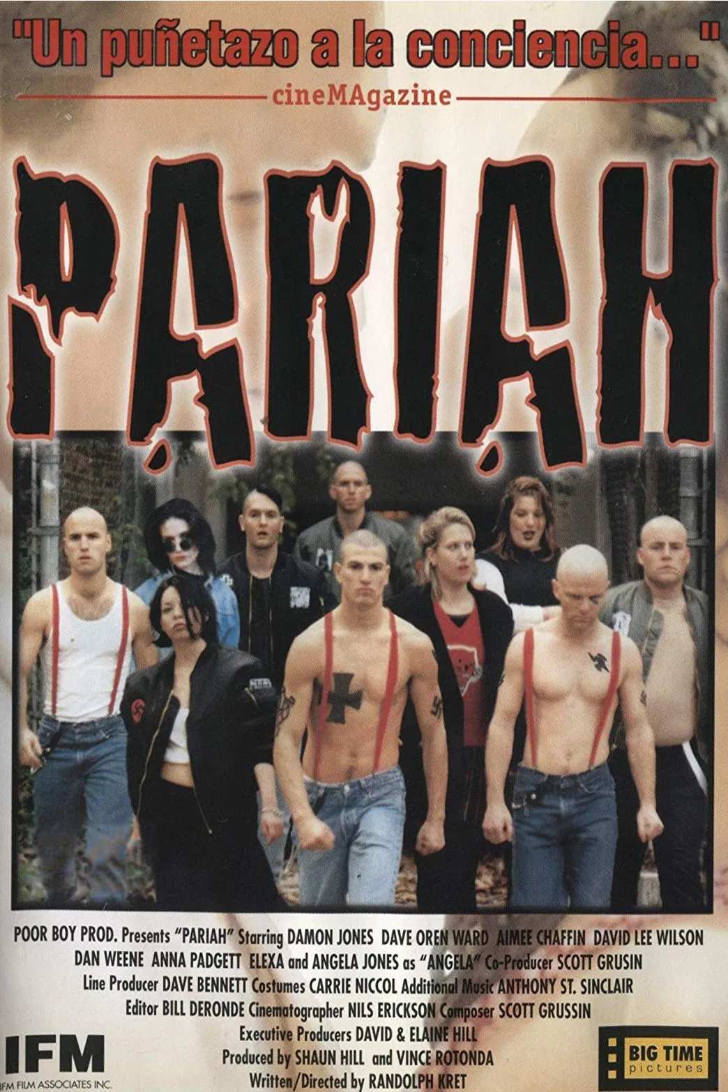 Poster chính thức của phim Phim Tâm Lý "Cuộc Chiến Băng Nhóm" (Pariah - 1998), với sự tham gia của diễn viên JJ Snyder và Damon Jones.