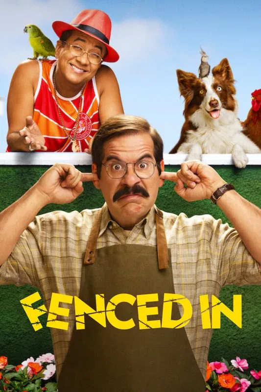 Poster chính thức của phim Phim Hài "Cuộc Chiến Bờ Rào" (Fenced In - 2022), với sự tham gia của diễn viên Leandro Hassum và Maurício Manfrini.