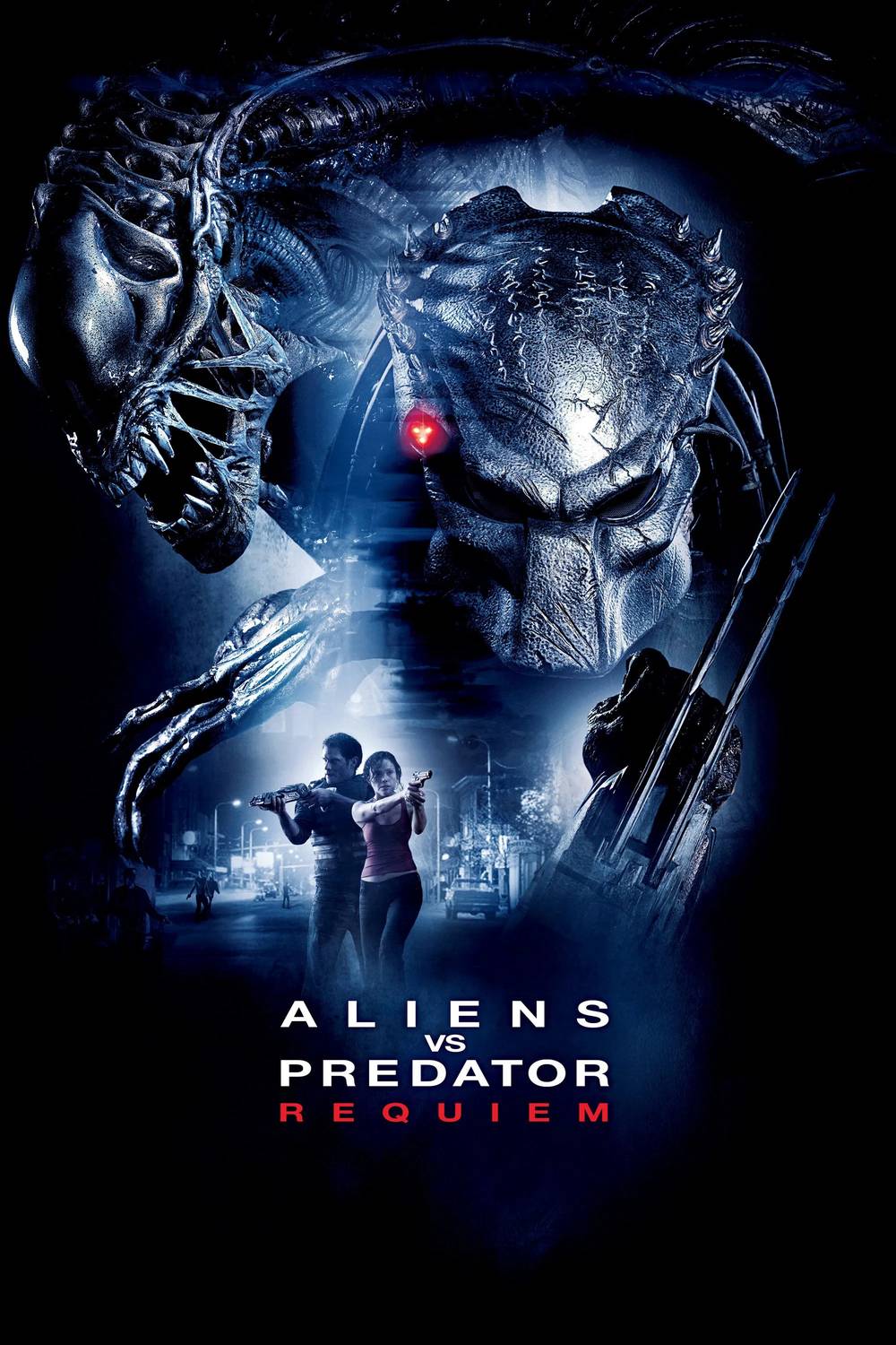 Poster chính thức của phim Phim Hành Động, Phim Viễn Tưởng "Cuộc Chiến Dưới Tháp Cổ 2" (Aliens vs Predator: Requiem - 2007), với sự tham gia của diễn viên David Paetkau và Sam Trammell.