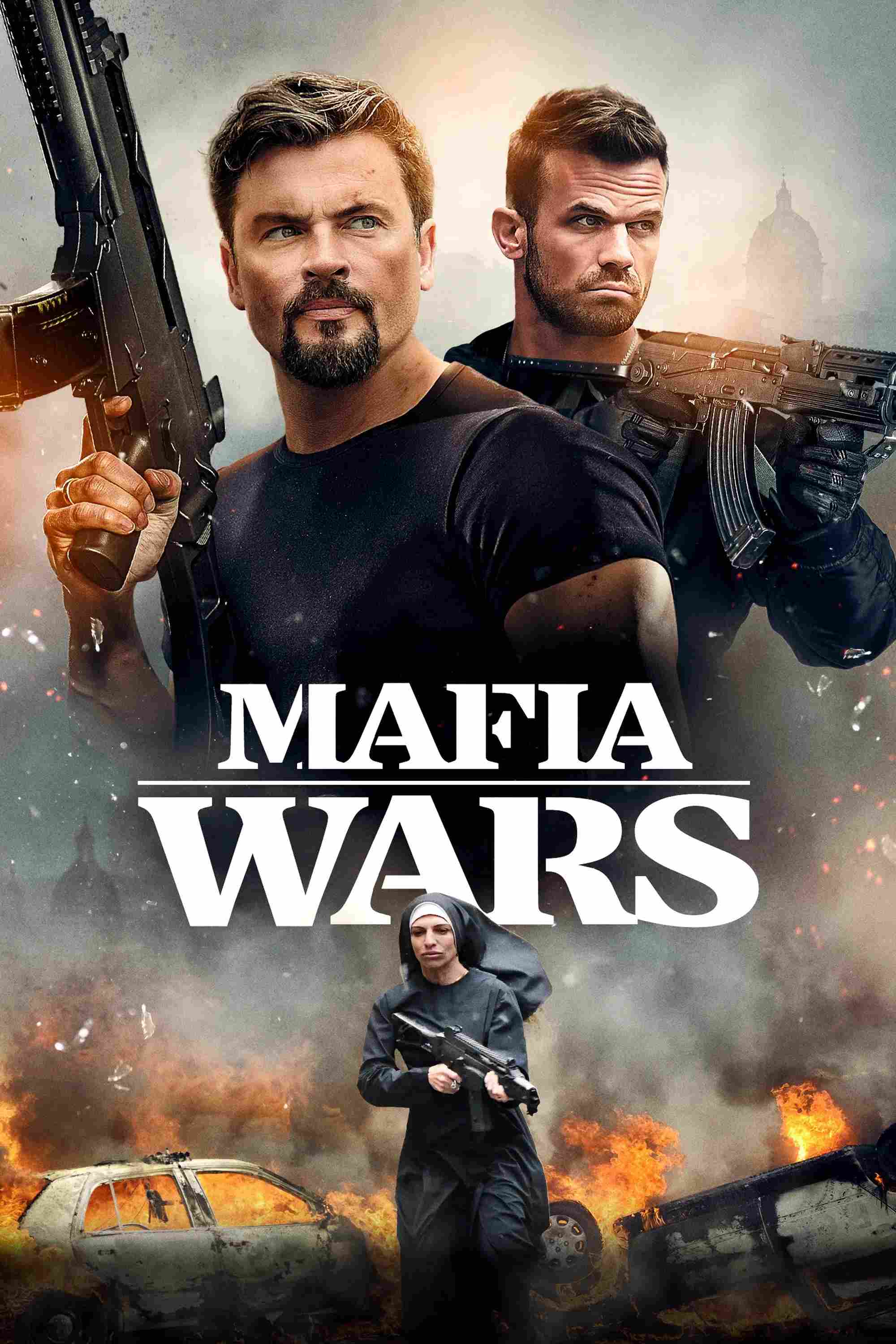 Poster chính thức của phim Phim Hành Động, Phim Giật Gân "Cuộc Chiến Mafia" (Mafia Wars - 2024), với sự tham gia của diễn viên Tom Welling và Cam Gigandet.