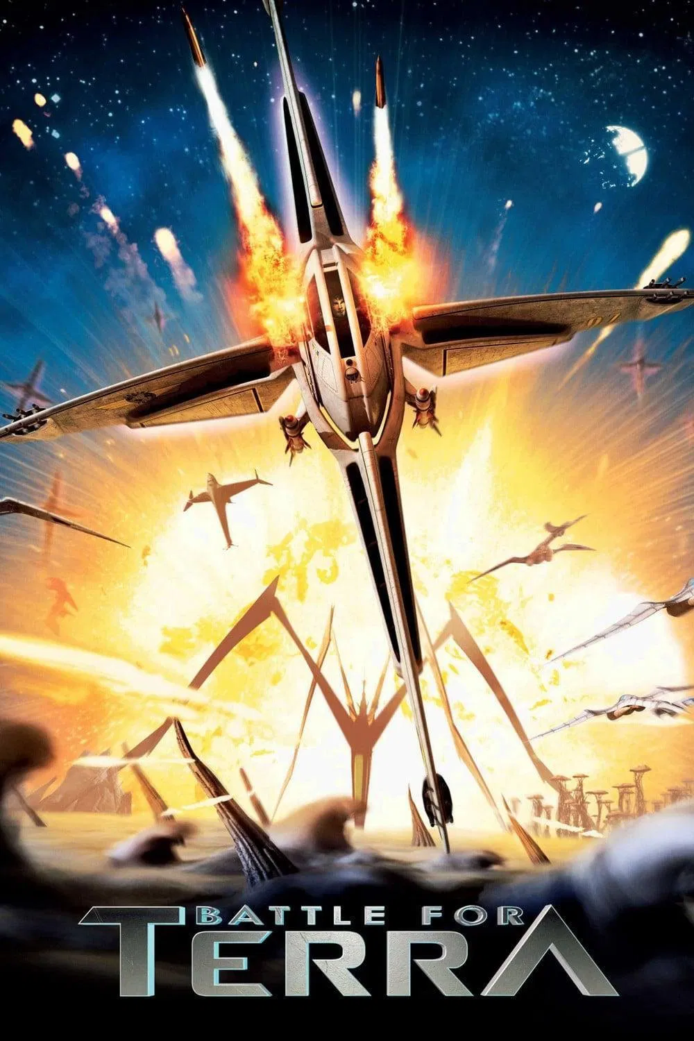 Poster chính thức của phim Phim Hành Động, Phim Phiêu Lưu "Cuộc Chiến Ở Hành Tinh Terra" (Battle for Terra - 2007), với sự tham gia của diễn viên Evan Rachel Wood và Brian Cox.