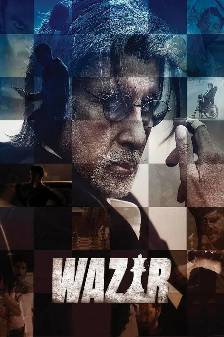 Poster chính thức của phim Phim Giật Gân, Phim Hành Động "Cuộc Chơi Bí Ẩn" (Wazir - 2016), với sự tham gia của diễn viên Amitabh Bachchan và Farhan Akhtar.