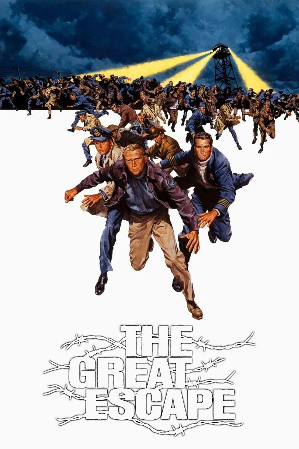 Poster chính thức của phim Phim Phiêu Lưu, Phim Tâm Lý "Cuộc Đào Thoát Vĩ Đại" (The Great Escape - 1963), với sự tham gia của diễn viên Steve McQueen và James Garner.
