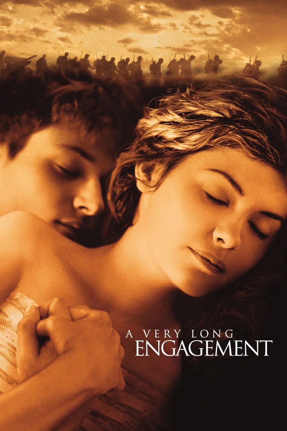 Poster chính thức của phim Phim Tâm Lý, Phim Tình Cảm "Cuộc Đính Hôn Lâu Dài" (A Very Long Engagement - 2004), với sự tham gia của diễn viên Audrey Tautou và Gaspard Ulliel.