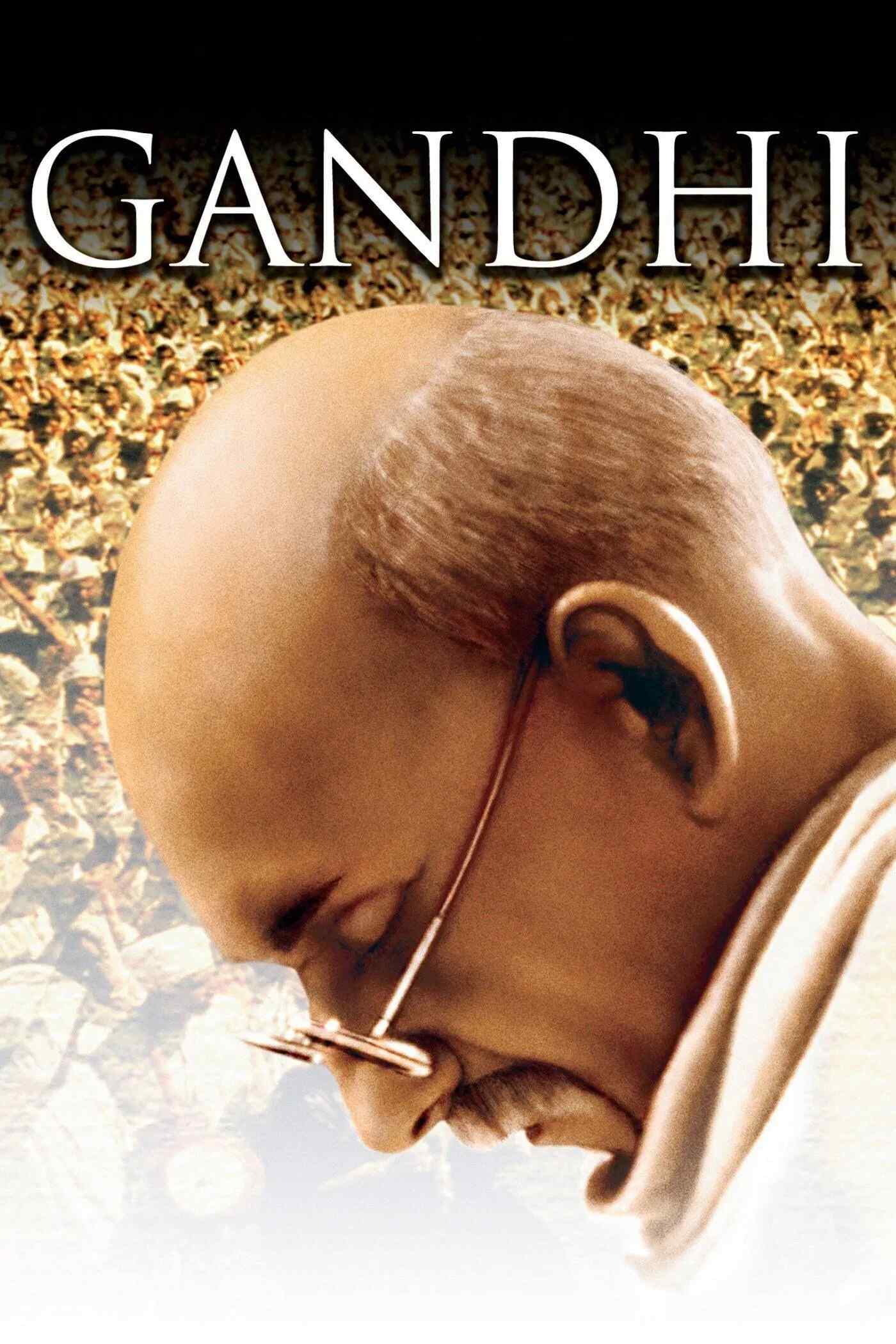 Poster chính thức của phim Phim Tâm Lý, Phim Lịch Sử "Cuộc Đời Gandhi" (Gandhi - 1982), với sự tham gia của diễn viên Ben Kingsley và Candice Bergen.