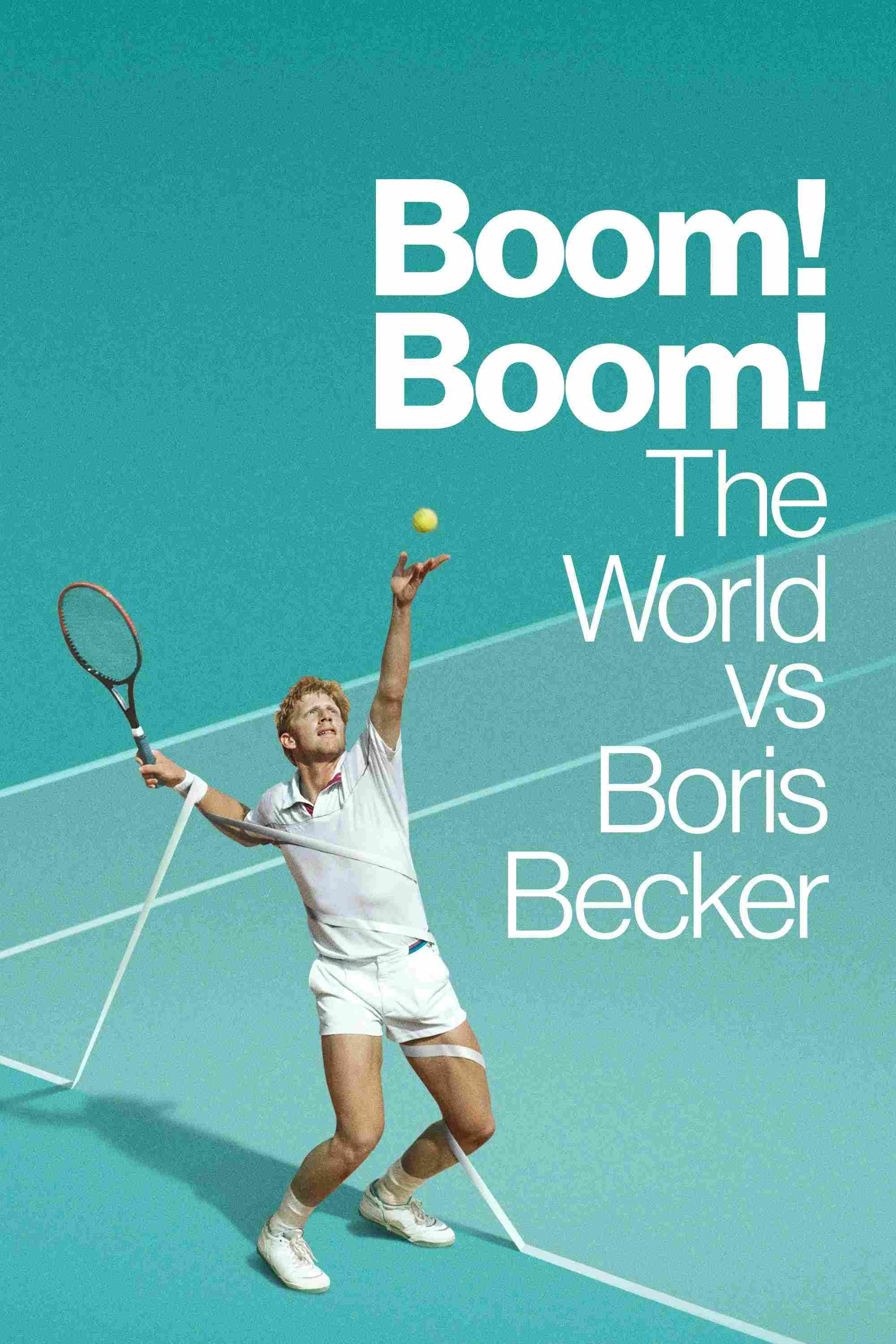 Poster chính thức của phim Phim Tài Liệu "Cuộc Đời Thăng Trầm Của Boris Becker" (Boom! Boom! The World vs Boris Becker - 2023), với sự tham gia của diễn viên Boris Becker.