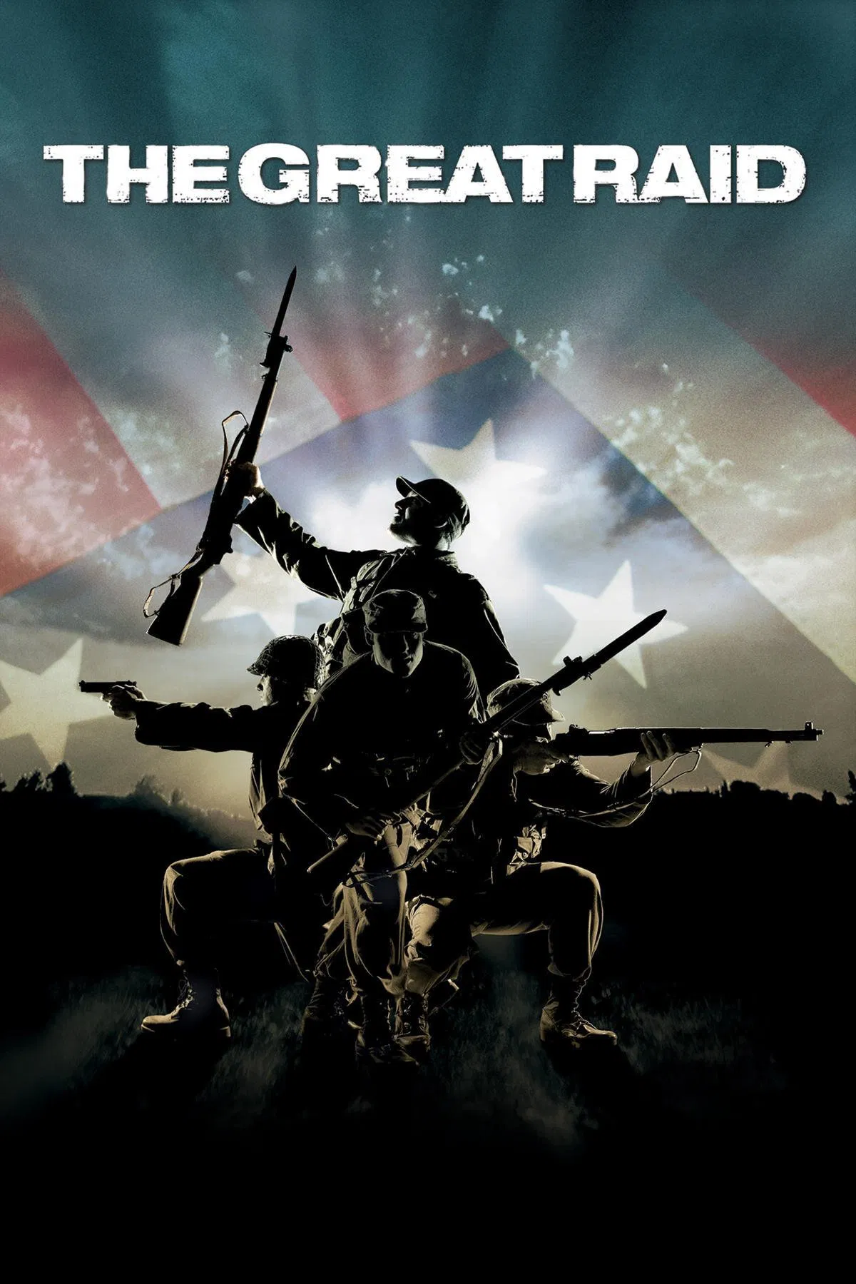 Poster chính thức của phim Phim Hành Động, Phim Lịch Sử "Cuộc Đột Kích Vĩ Đại" (The Great Raid - 2005), với sự tham gia của diễn viên Benjamin Bratt và James Franco.