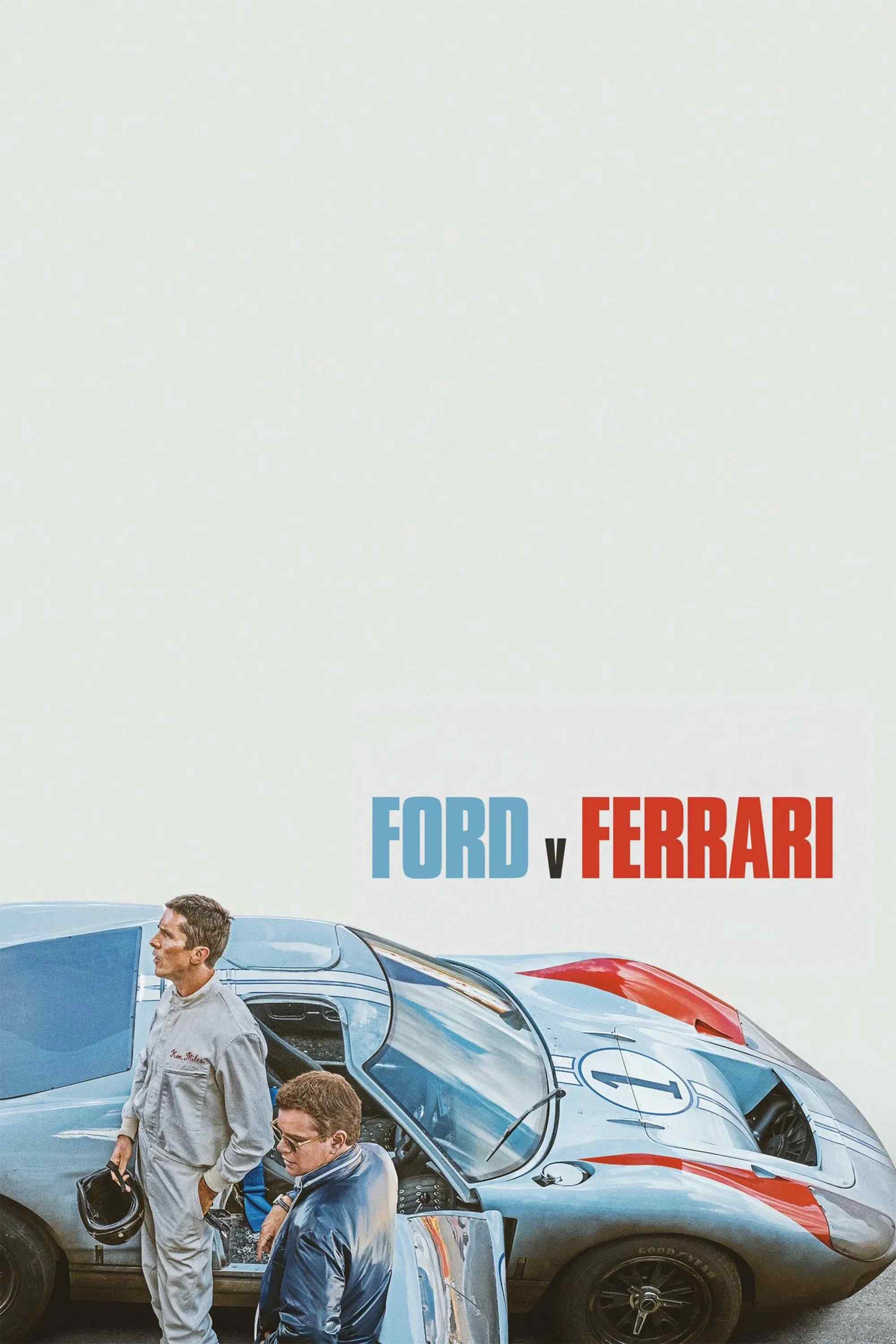 Poster chính thức của phim Phim Tâm Lý, Phim Hành Động "Cuộc Đua Lịch Sử" (Ford v Ferrari - 2019), với sự tham gia của diễn viên Matt Damon và Christian Bale.