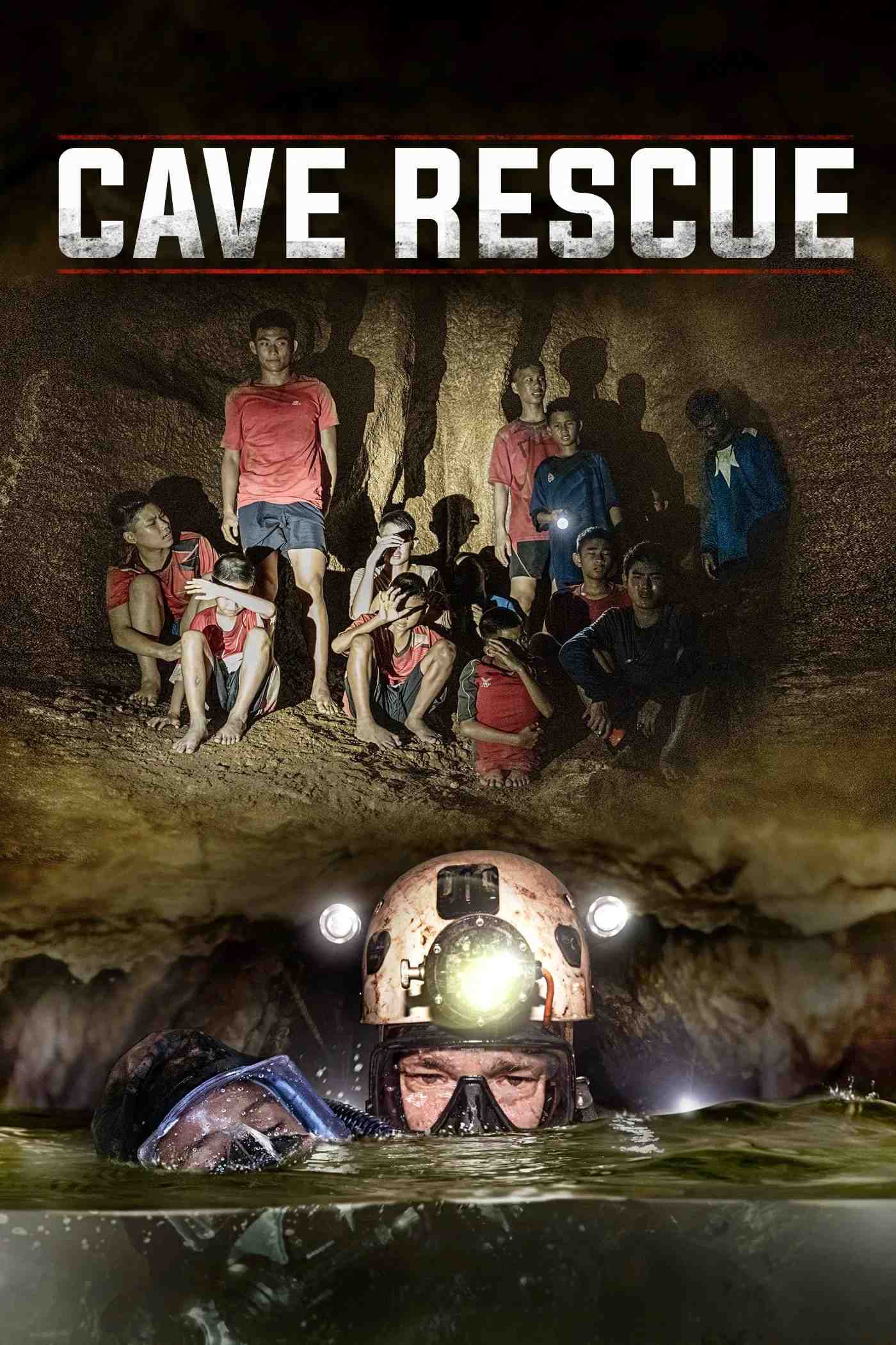 Poster chính thức của phim Phim Phiêu Lưu, Phim Tâm Lý "Cuộc Giải Cứu Hang Tham Luang" (Cave Rescue - 2019), với sự tham gia của diễn viên Ekawat Niratvorapanya và James Edward Holley.