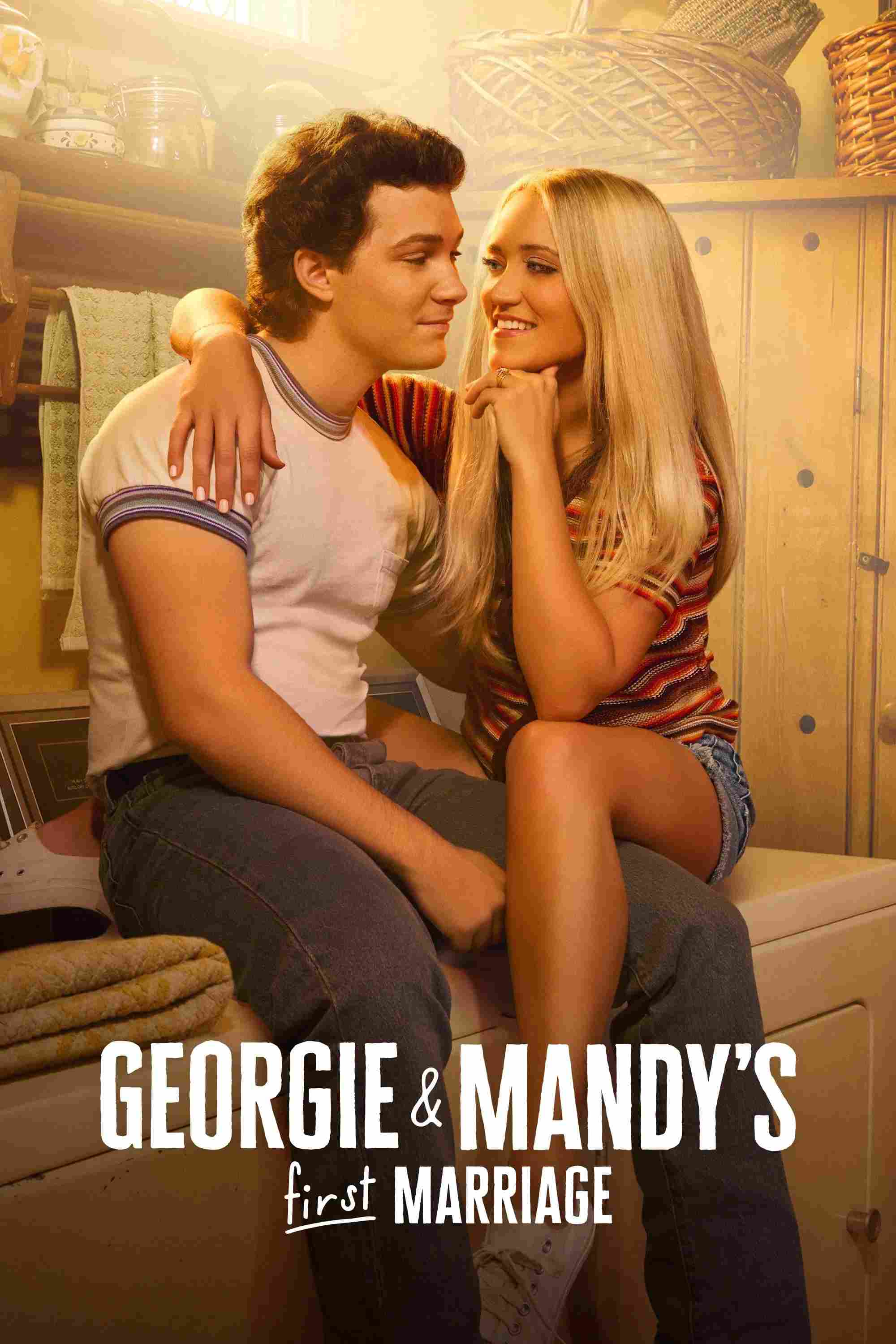 Poster chính thức của phim Phim Hài "Cuộc Hôn Nhân Đầu Tiên của Georgie và Mandy" (Georgie & Mandy's First Marriage - 2024), với sự tham gia của diễn viên Montana Jordan và Emily Osment.