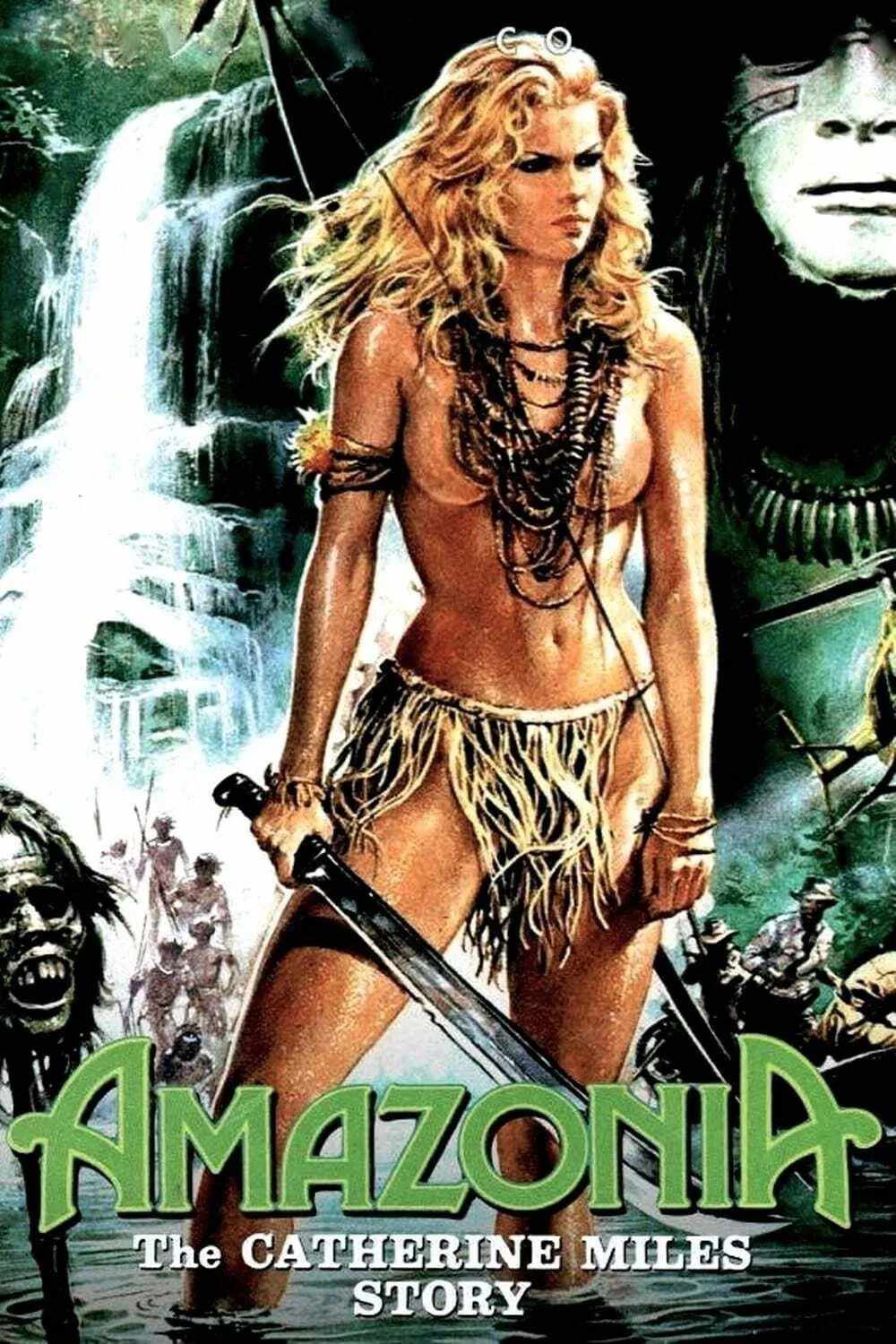 Poster chính thức của phim Phim Phiêu Lưu, Phim Tâm Lý "Cuộc Phiêu Lưu Của Catherine" (Amazonia: The Catherine Miles Story - 1985), với sự tham gia của diễn viên Elvire Audray và Andrea Coppola.