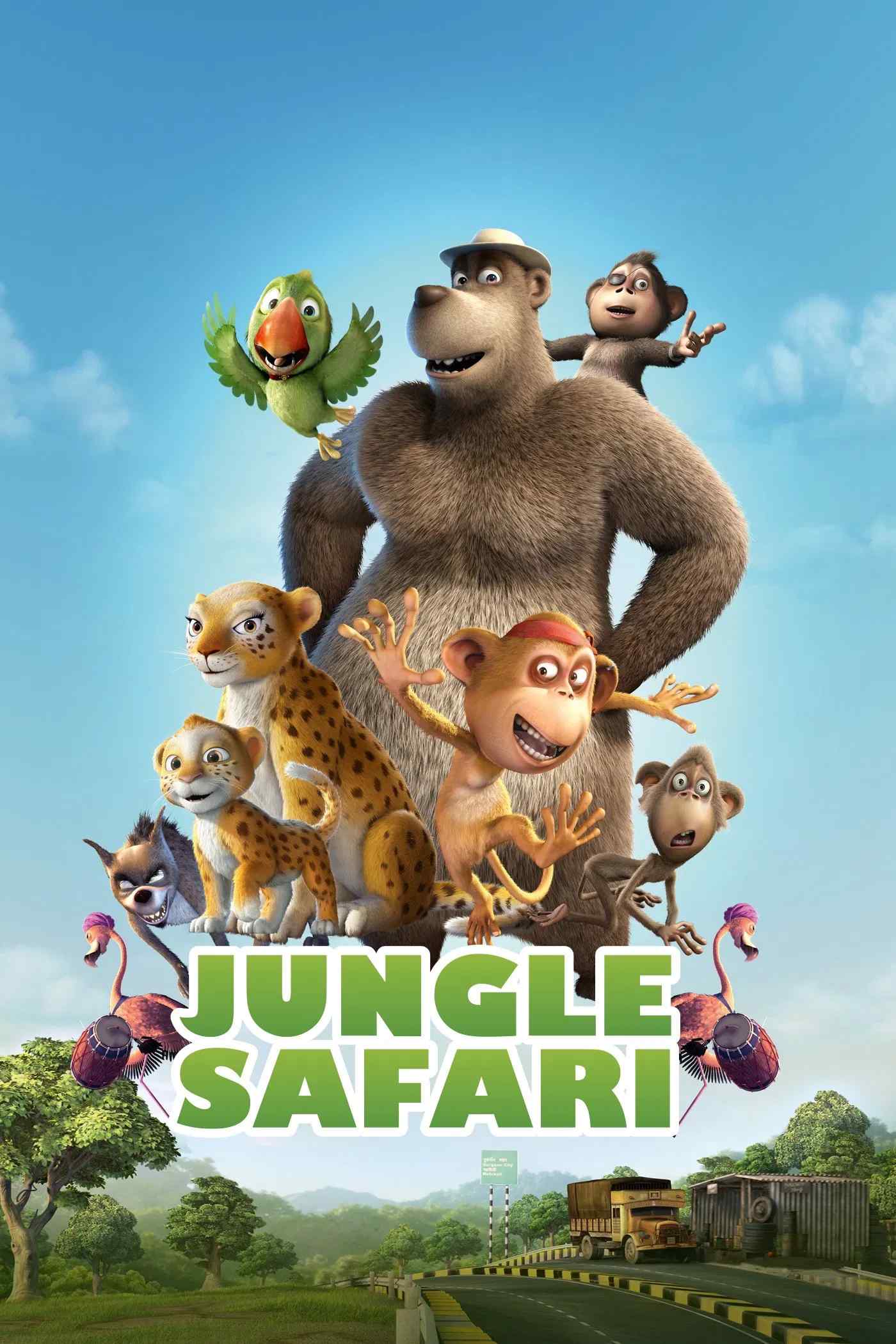 Poster chính thức của phim Phim Hoạt Hình, Phim Hài "Cuộc Phiêu Lưu Của Chú Báo Đốm" (Delhi Safari - 2012), với sự tham gia của diễn viên Suniel Shetty và Govinda.