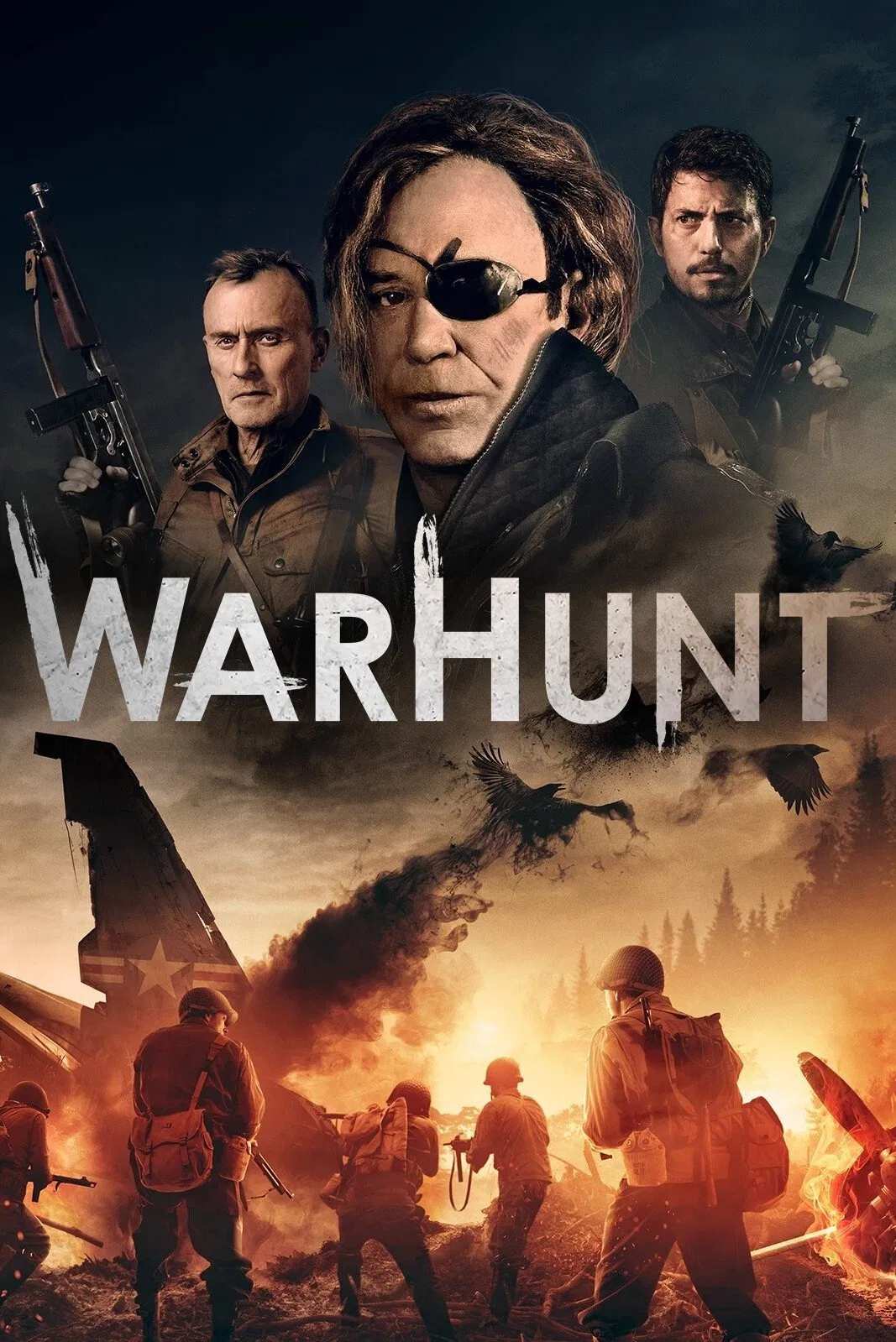Poster chính thức của phim Phim Hành Động, Phim Kinh Dị "Cuộc Săn Lùng" (WarHunt - 2022), với sự tham gia của diễn viên Robert Knepper và Jackson Rathbone.