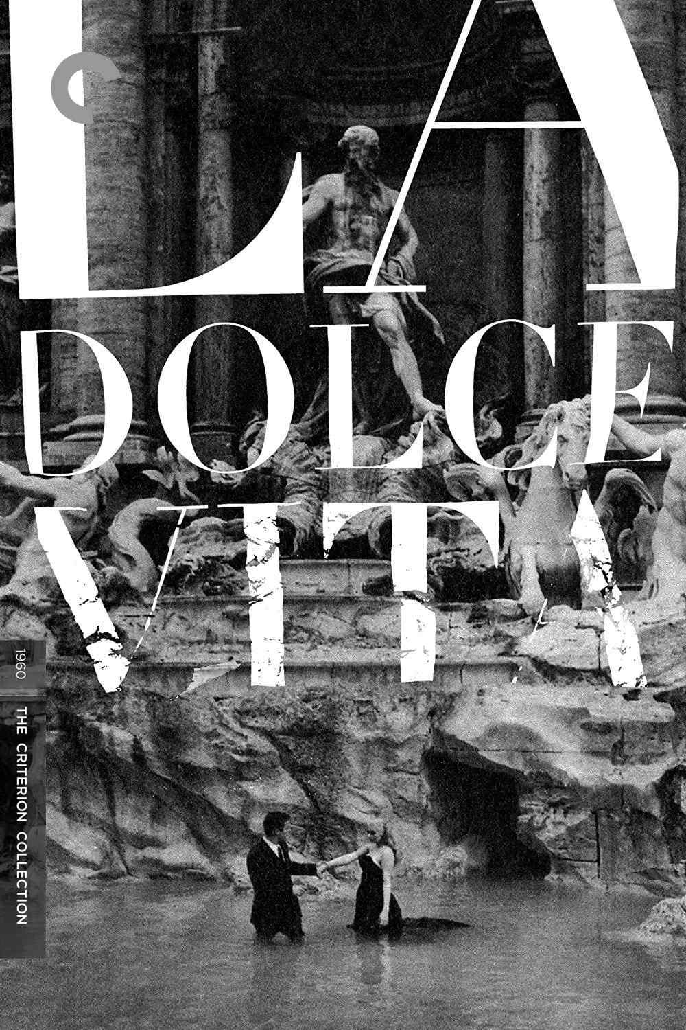 Poster chính thức của phim Phim Hài, Phim Tâm Lý "Cuộc Sống Ngọt Ngào" (La Dolce Vita - 1960), với sự tham gia của diễn viên Marcello Mastroianni và Anita Ekberg.