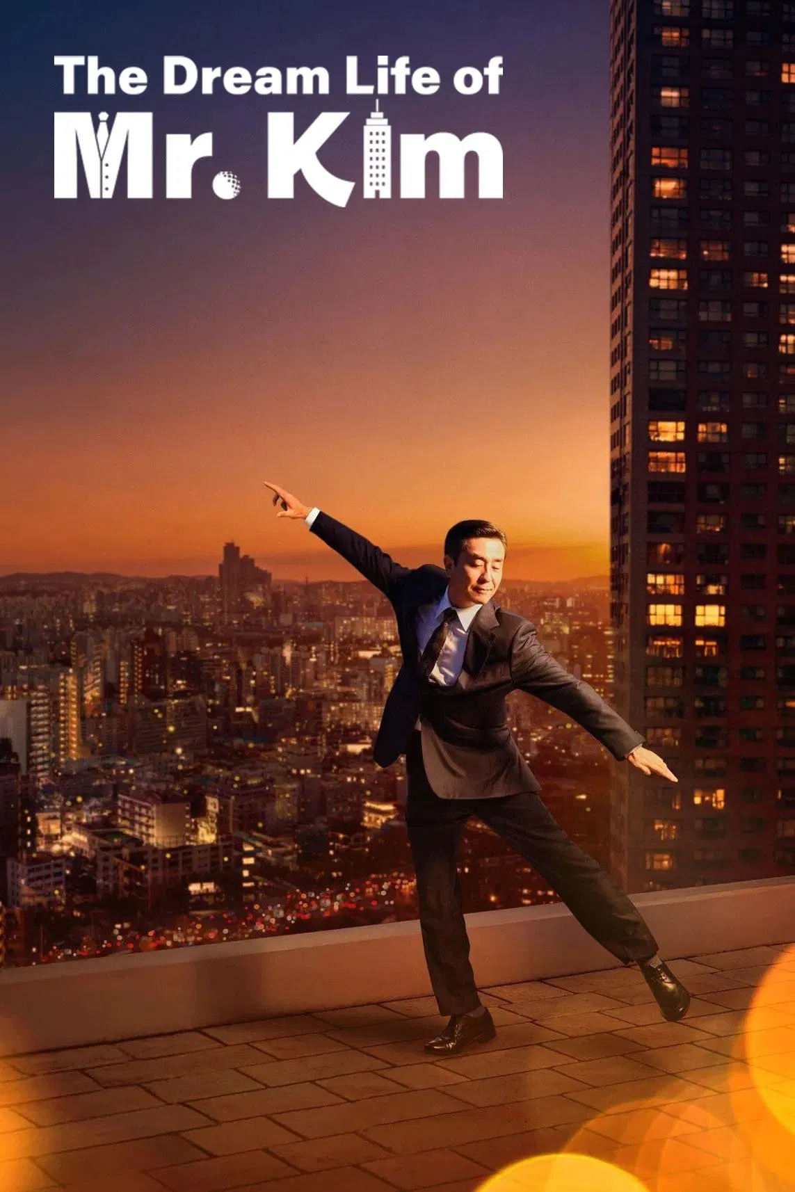 Poster chính thức của phim Phim Hài, Phim Tâm Lý "Cuộc Sống Trong Mơ Của Ông Kim" (The Dream Life of Mr. Kim - 2025), với sự tham gia của diễn viên Ryu Seung-ryong và Myung Se-bin.