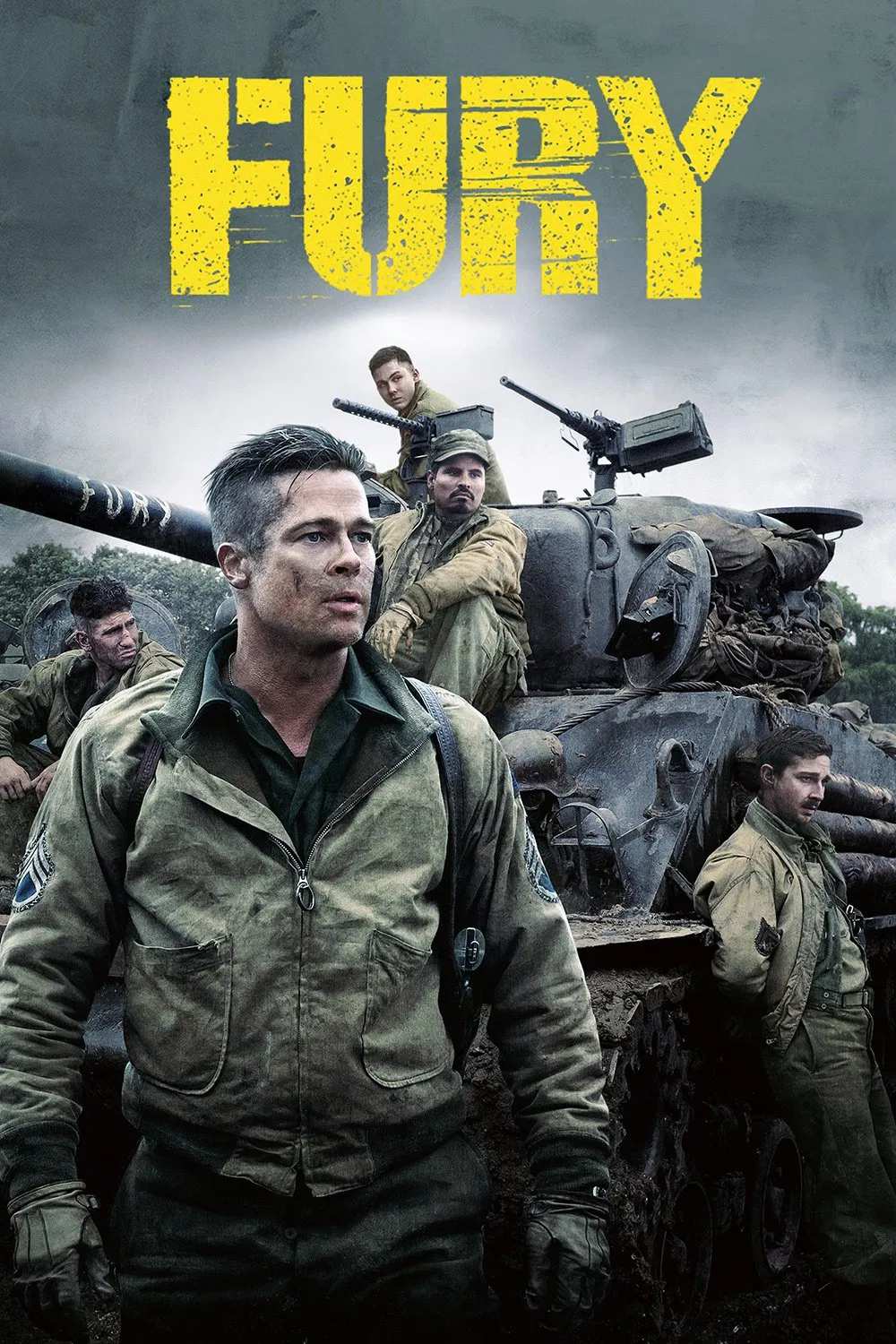 Poster chính thức của phim Phim Chiến Tranh, Phim Tâm Lý "Cuồng Nộ" (Fury - 2014), với sự tham gia của diễn viên Brad Pitt và Shia LaBeouf.