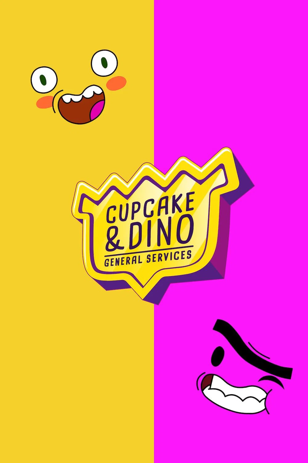 Poster chính thức của phim Phim Hoạt Hình, Phim Hài "Cupcake & Dino - Dịch vụ tổng hợp (Phần 1)" (Cupcake & Dino - General Services - 2018), với sự tham gia của diễn viên Justin Collette và Julie Sype.