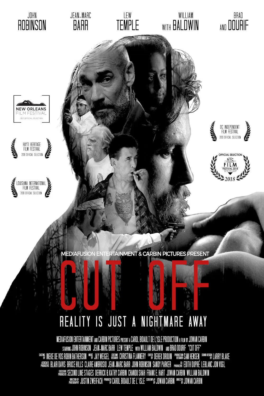 Poster chính thức của phim Phim Hình Sự, Phim Tâm Lý "Cut Off" (Cut Off - 2018), với sự tham gia của diễn viên Brad Dourif và William Baldwin.