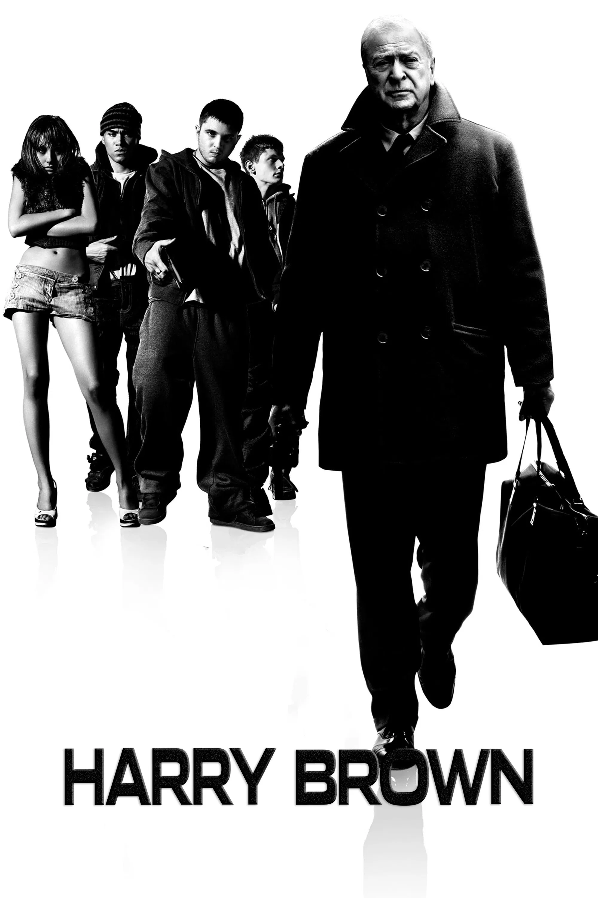 Poster chính thức của phim Phim Giật Gân, Phim Hình Sự "Cựu Binh Harry Brown" (Harry Brown - 2009), với sự tham gia của diễn viên Michael Caine và Emily Mortimer.