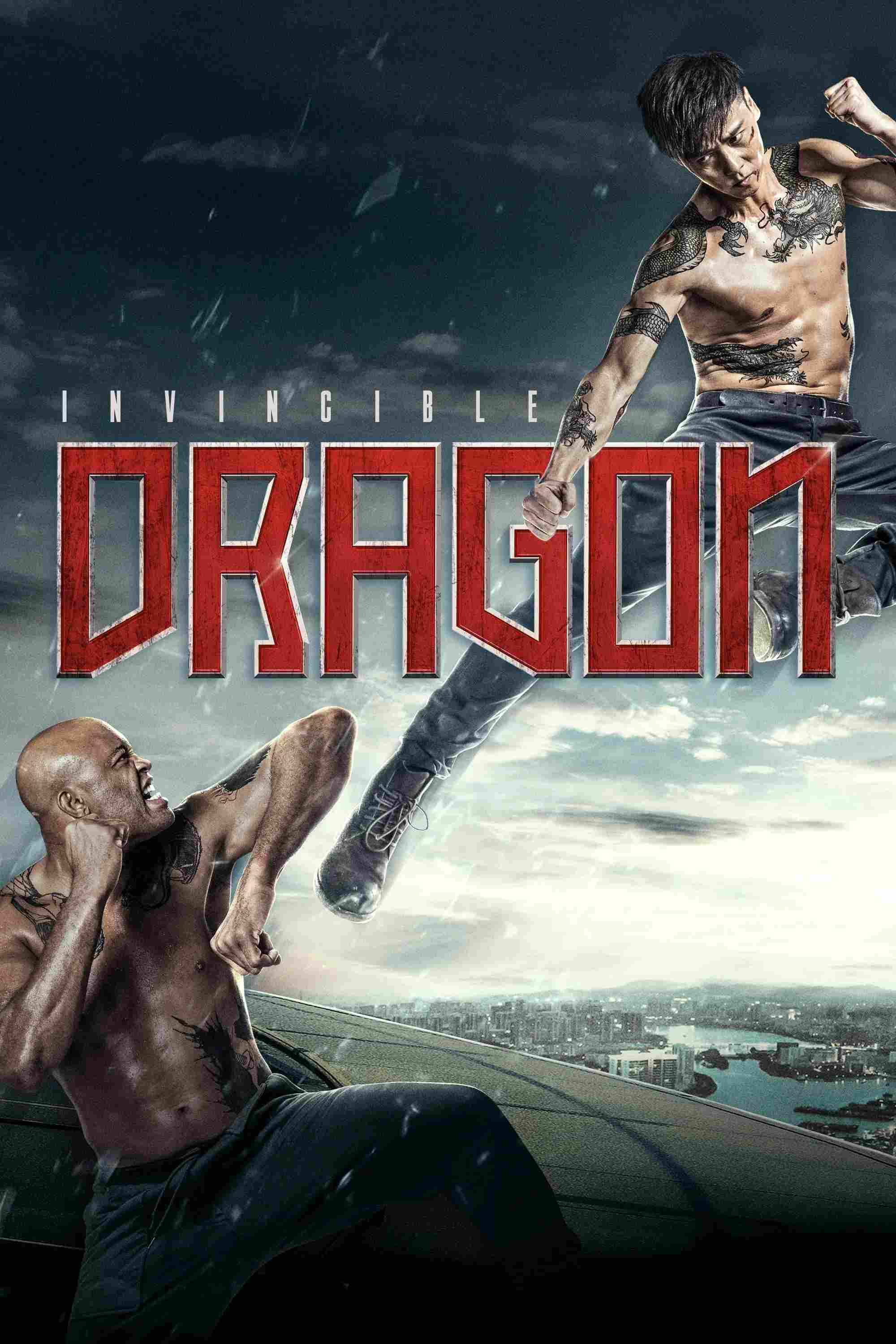 Poster chính thức của phim Phim Hành Động, Phim Hình Sự "Cửu Long Bất Bại" (The Invincible Dragon - 2019), với sự tham gia của diễn viên Trương Tấn và Trịnh Gia Dĩnh.