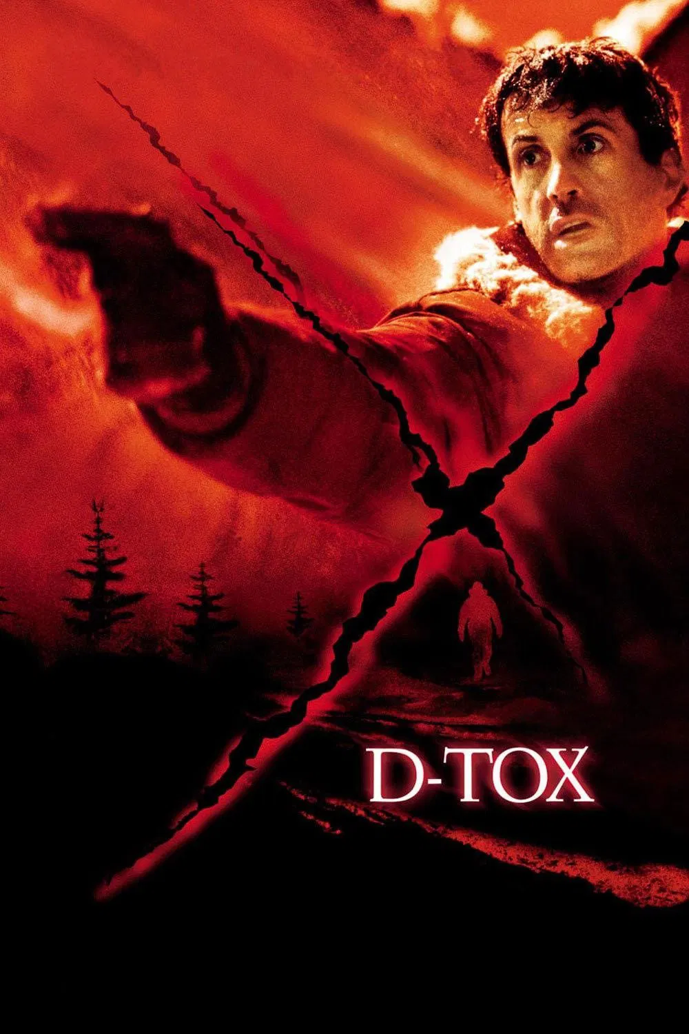 Poster chính thức của phim Phim Giật Gân, Phim Hình Sự "D-Tox" (D-Tox - 2002), với sự tham gia của diễn viên Sylvester Stallone và Polly Walker.