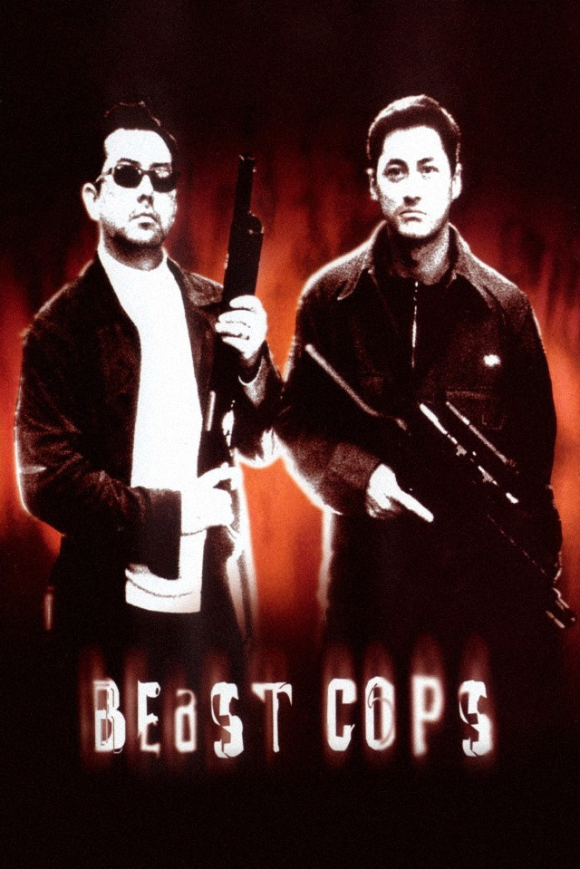 Poster chính thức của phim Phim Hình Sự, Phim Giật Gân "Dạ Thú Đặc Cảnh" (Beast Cops - 1998), với sự tham gia của diễn viên Michael Wong và Huỳnh Thu Sinh.