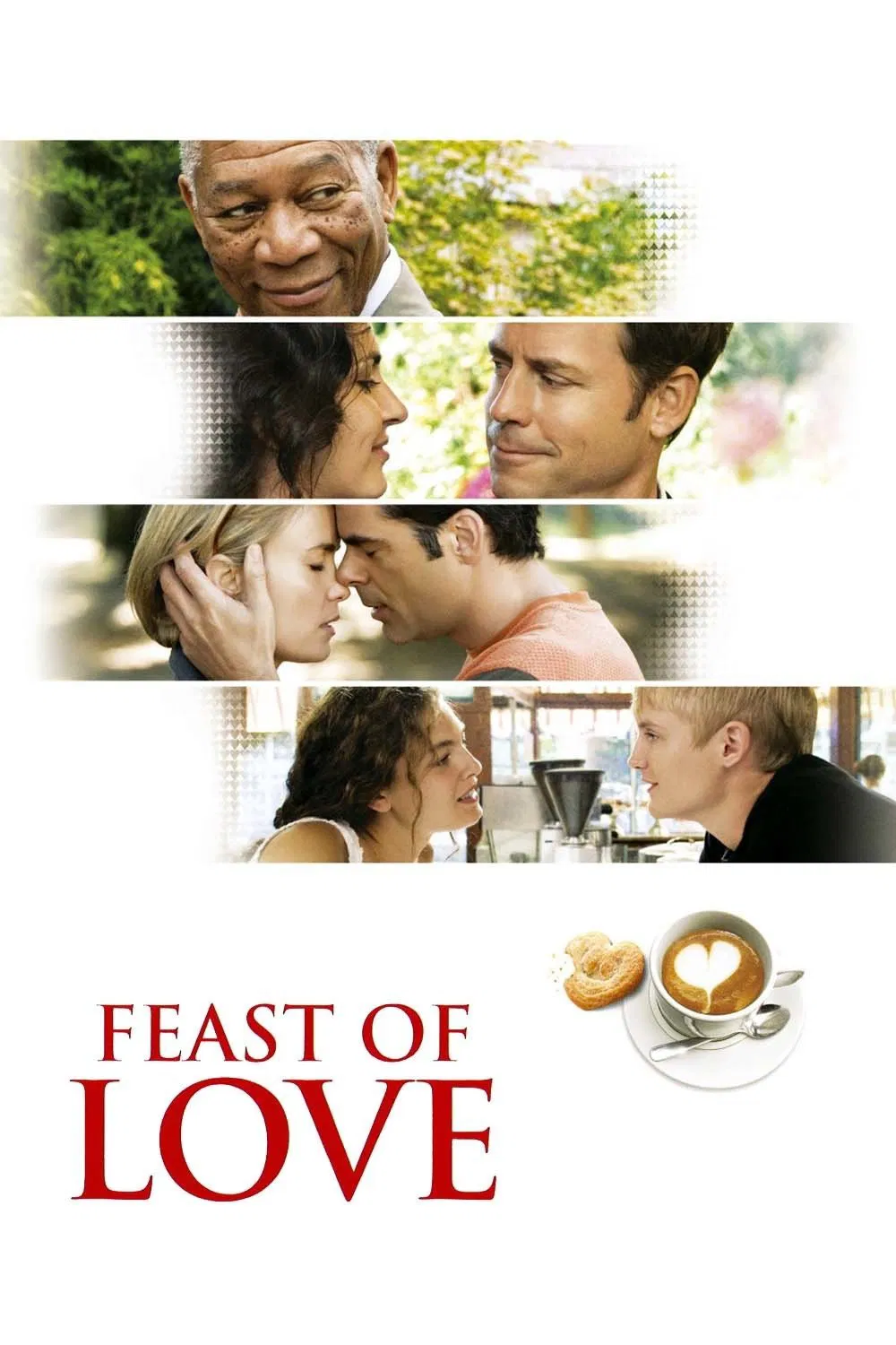 Poster chính thức của phim Phim Tình Cảm, Phim Tâm Lý "Dạ Tiệc Tình Yêu" (Feast of Love - 2007), với sự tham gia của diễn viên Morgan Freeman và Greg Kinnear.