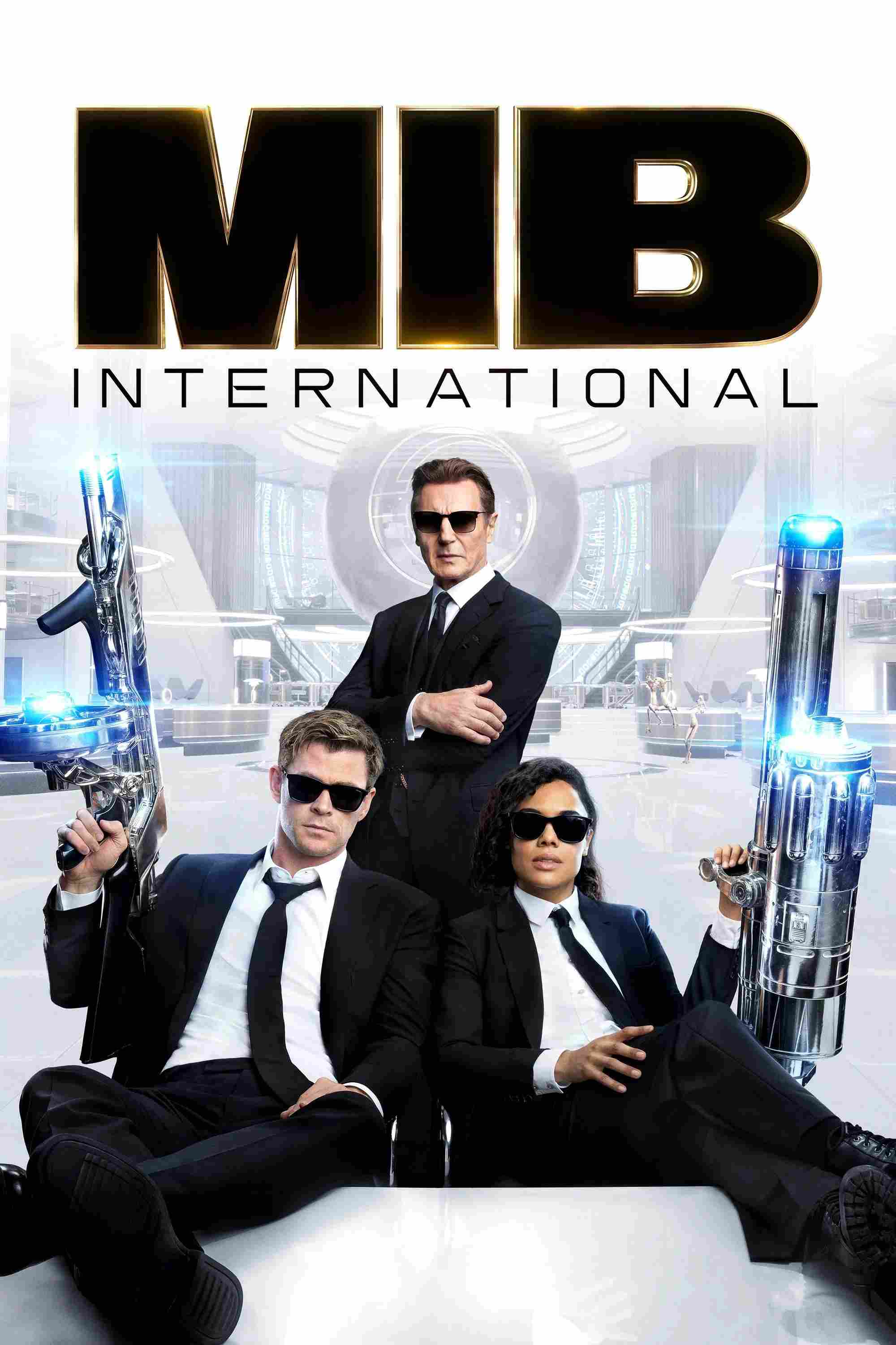 Poster chính thức của phim Phim Hài, Phim Viễn Tưởng "Đặc Vụ Áo Đen: Sứ Mệnh Toàn Cầu" (Men in Black: International - 2019), với sự tham gia của diễn viên Chris Hemsworth và Tessa Thompson.