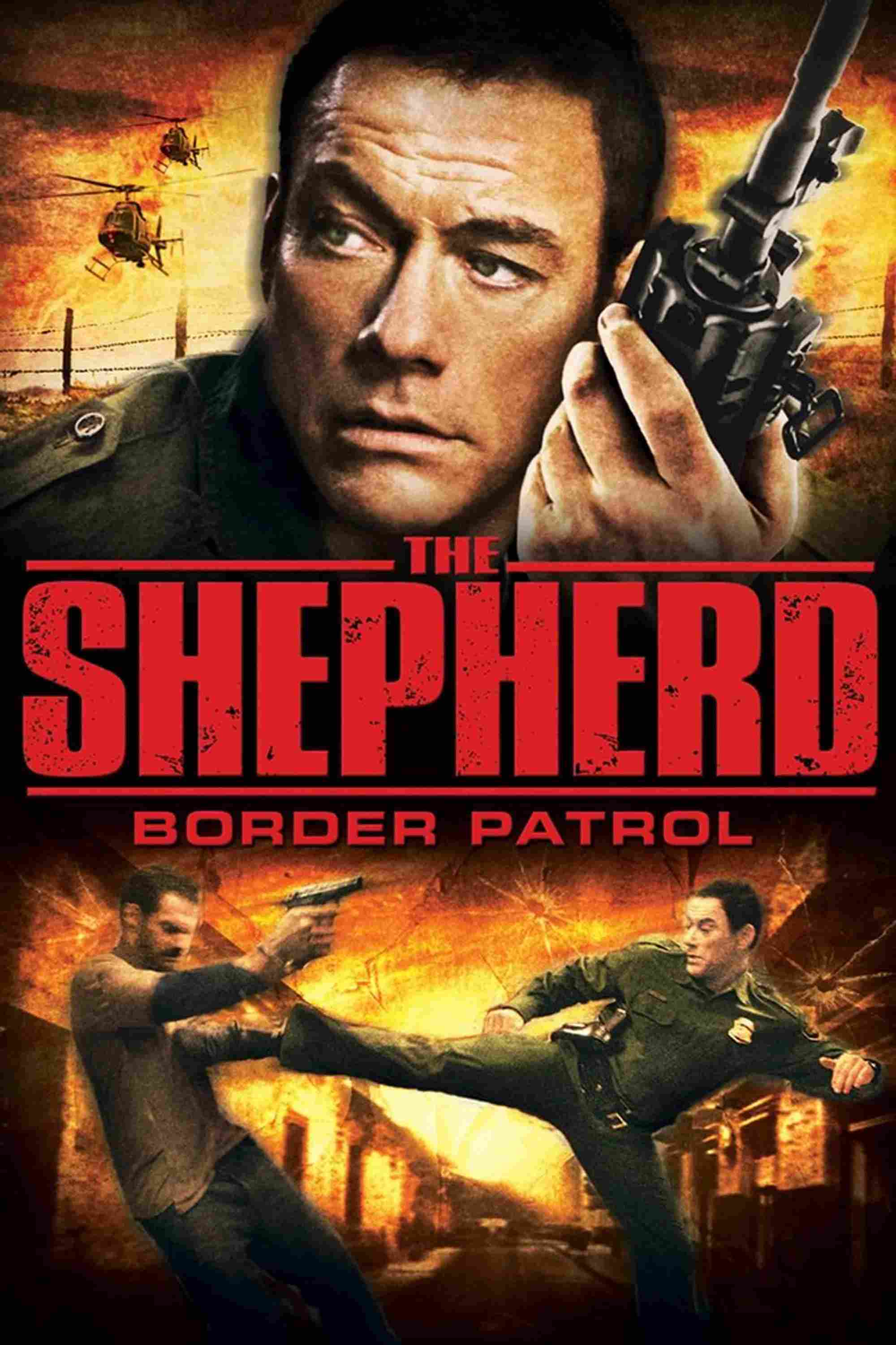Poster chính thức của phim Phim Hành Động, Phim Hình Sự "Đặc Vụ Cảnh Biên" (The Shepherd: Border Patrol - 2008), với sự tham gia của diễn viên Jean-Claude Van Damme và Bianca Bree.