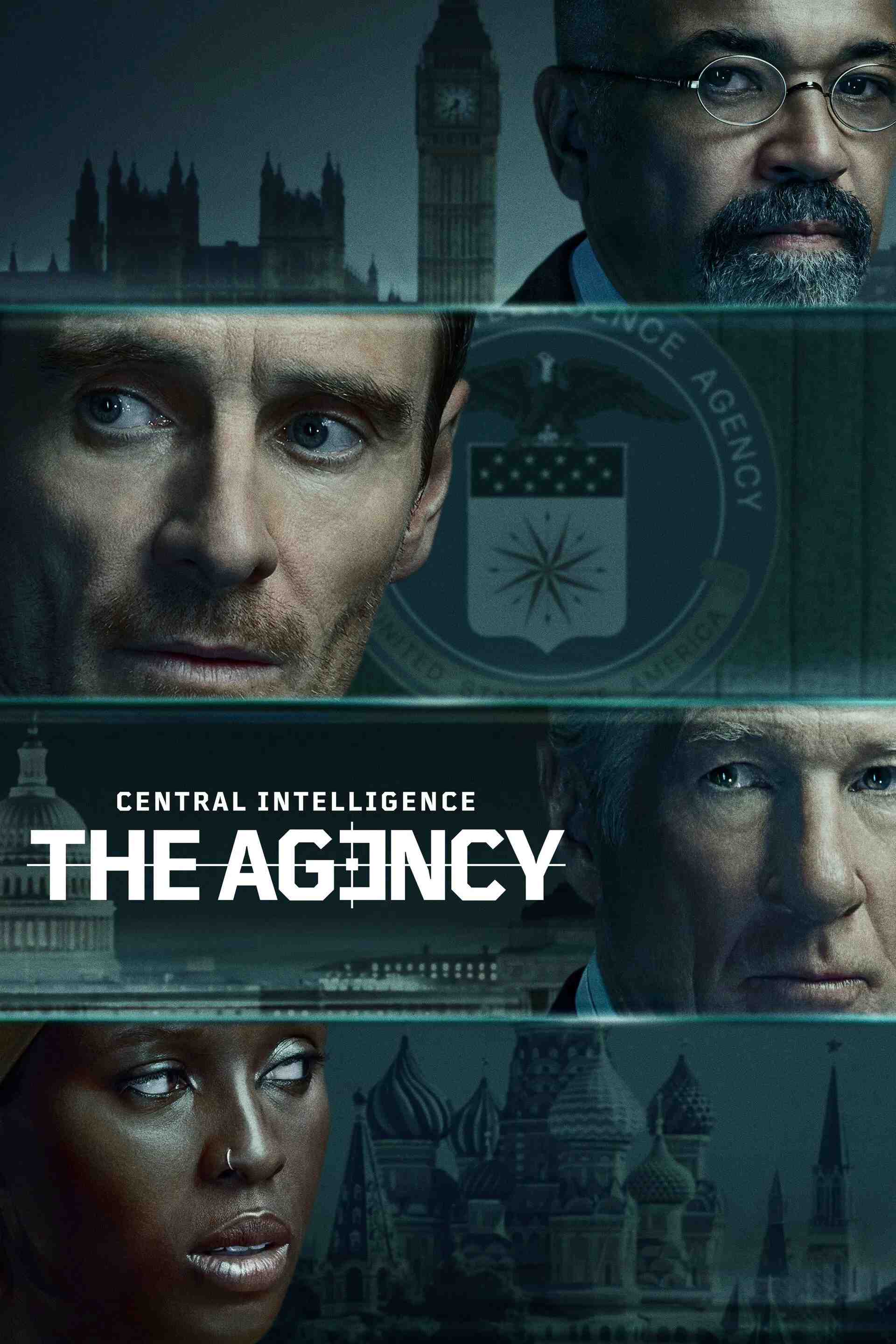 Poster chính thức của phim Phim Tâm Lý, Phim Bí Ẩn "Đặc vụ CIA" (The Agency: Central Intelligence - 2024), với sự tham gia của diễn viên Michael Fassbender và Jeffrey Wright.
