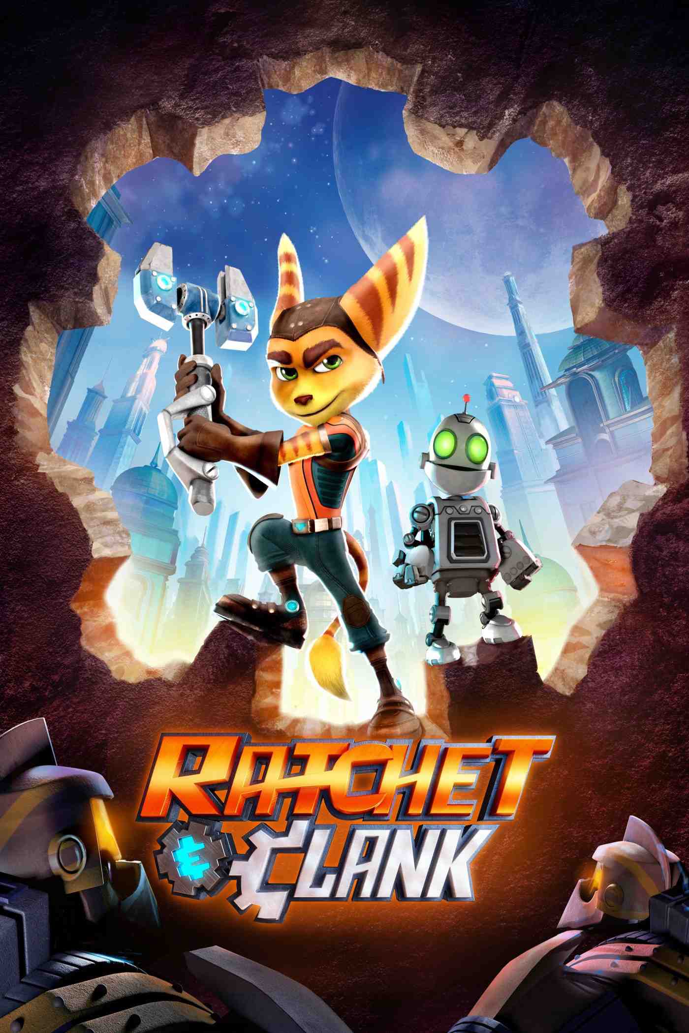 Poster chính thức của phim Phim Hành Động, Phim Phiêu Lưu "Đặc Vụ Gà Mờ" (Ratchet & Clank - 2016), với sự tham gia của diễn viên James Arnold Taylor và David Kaye.