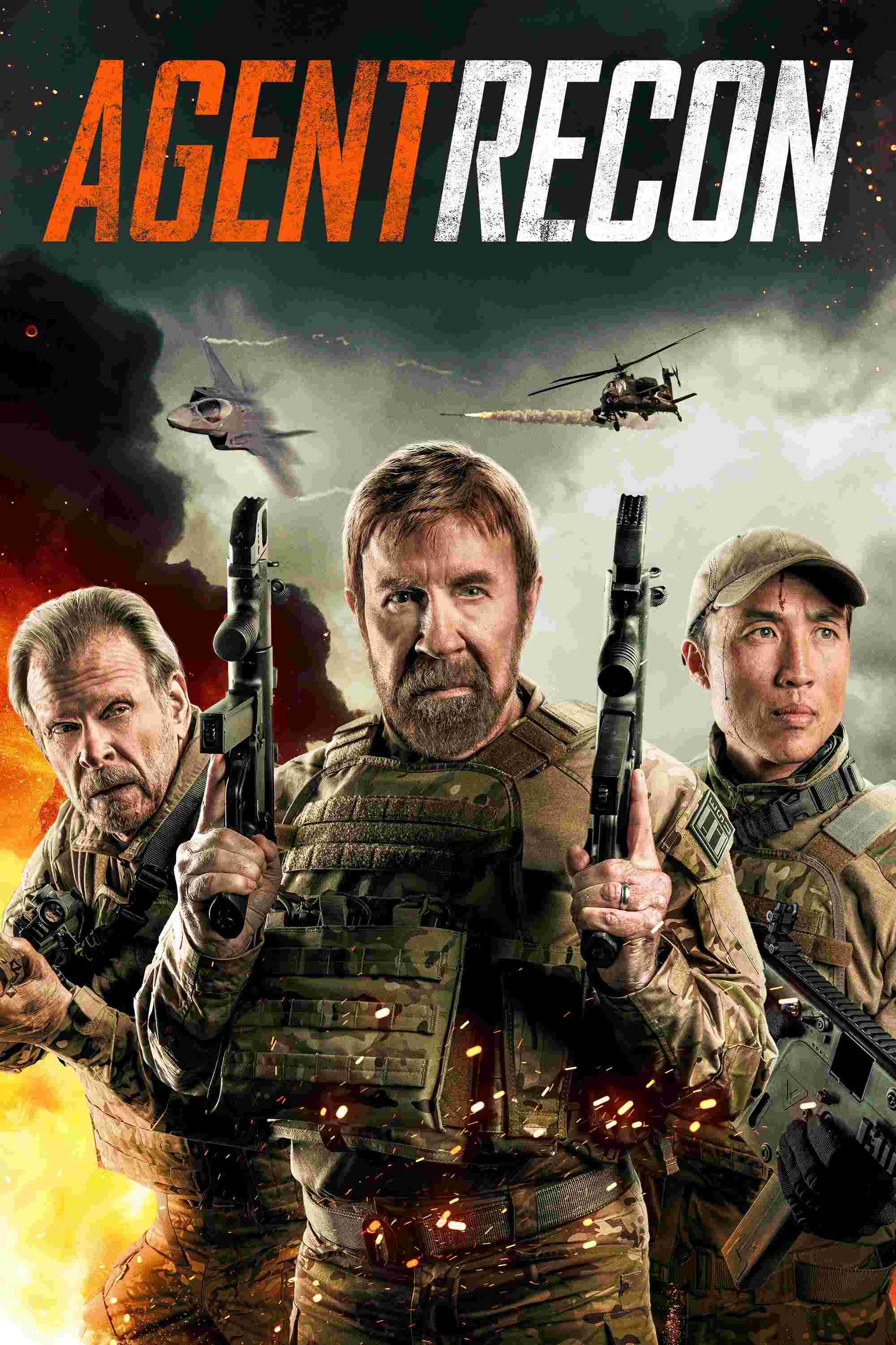 Poster chính thức của phim Phim Hành Động, Phim Viễn Tưởng "Đặc Vụ Trinh Sát" (Agent Recon - 2024), với sự tham gia của diễn viên Derek Ting và Marc Singer.