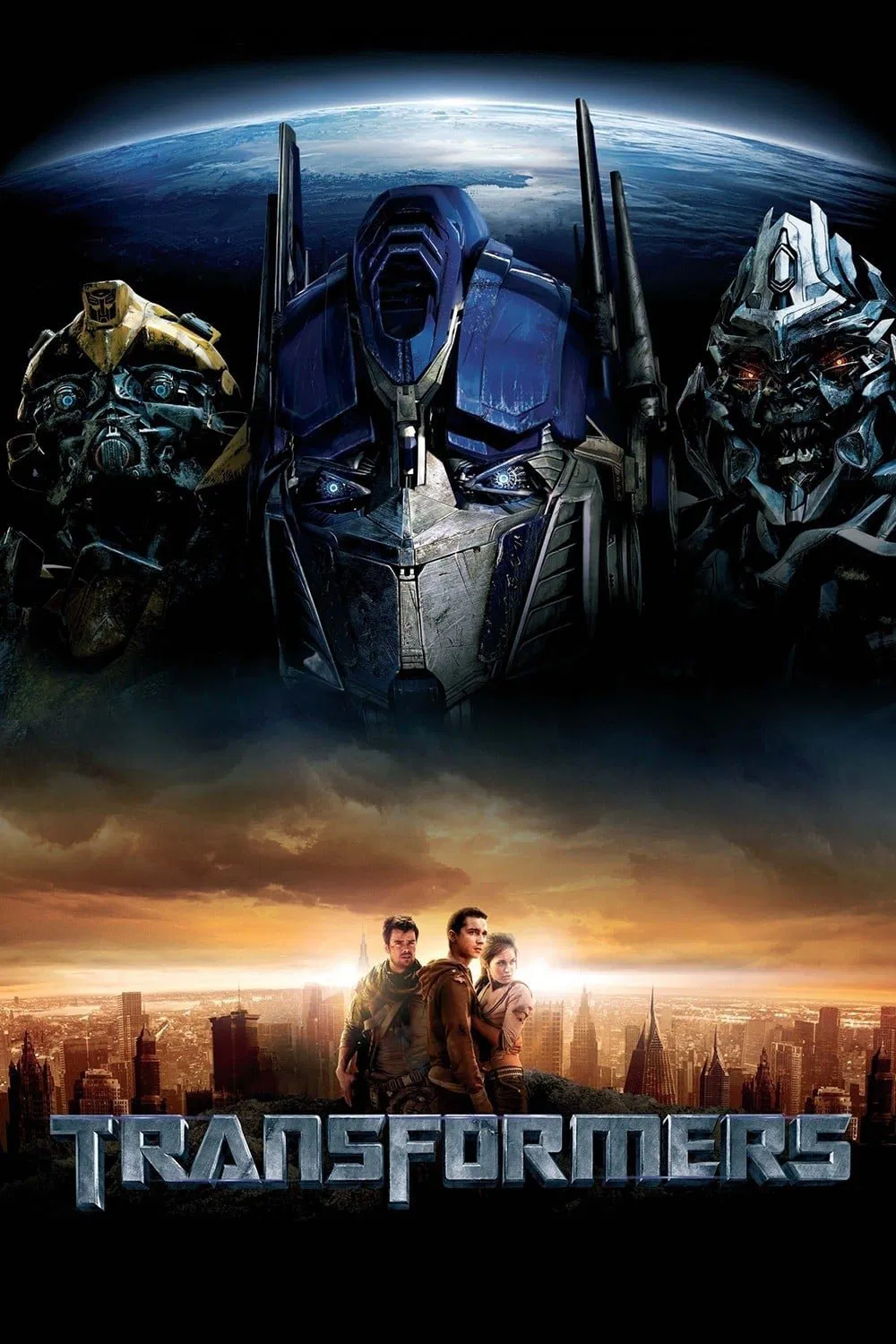 Poster chính thức của phim Phim Phiêu Lưu, Phim Viễn Tưởng "Đại Chiến Robot" (Transformers - 2007), với sự tham gia của diễn viên Shia LaBeouf và Megan Fox.