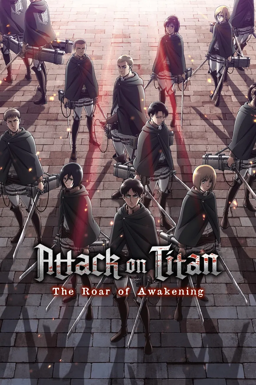 Poster chính thức của phim Phim Hoạt Hình, Phim Hành Động "Đại chiến Titan (Phần 2)" (Attack on Titan: The Roar of Awakening - 2018), với sự tham gia của diễn viên Yuki Kaji và Yui Ishikawa.