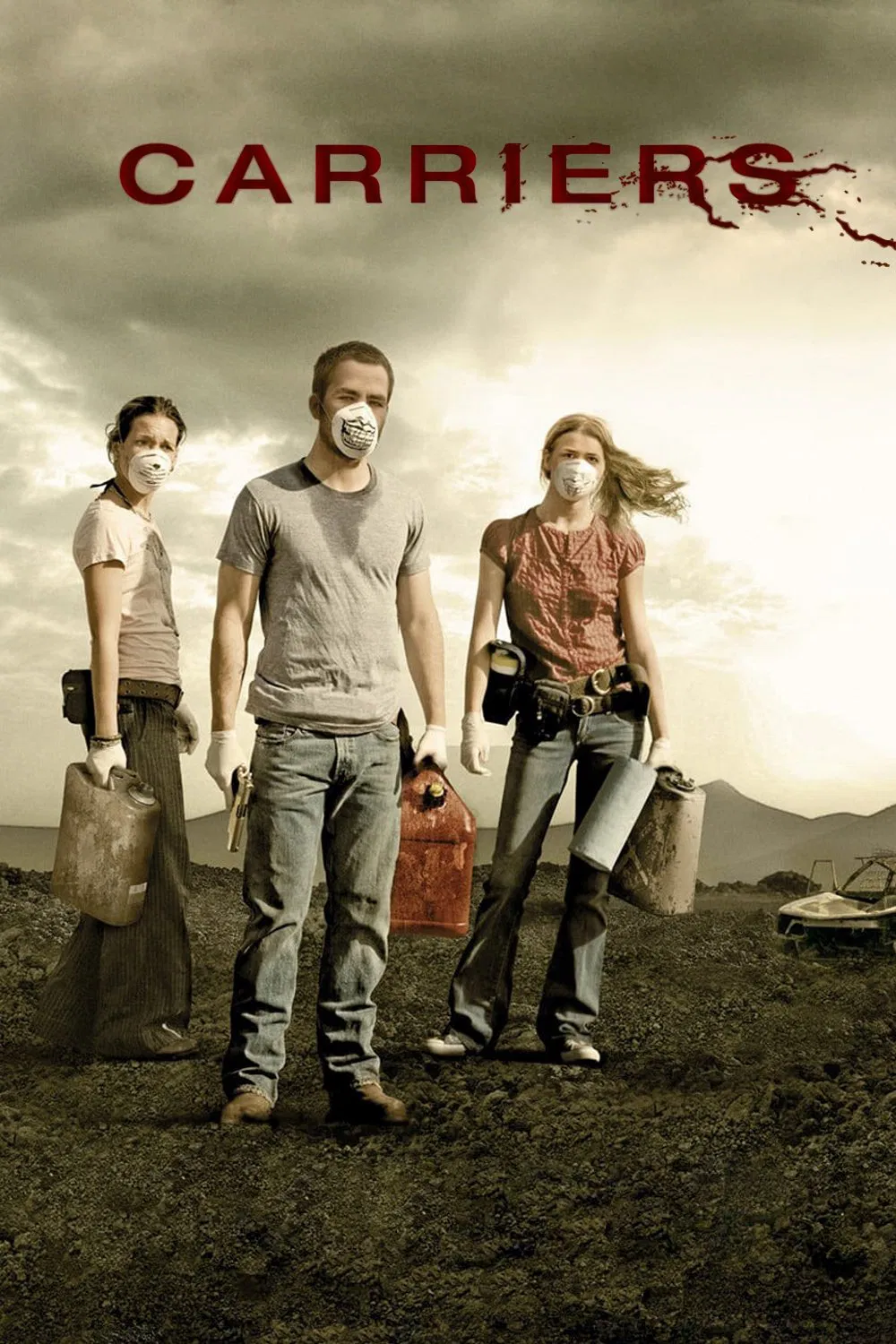Poster chính thức của phim Phim Hành Động, Phim Tâm Lý "Đại Dịch" (Carriers - 2009), với sự tham gia của diễn viên Lou Taylor Pucci và Chris Pine.