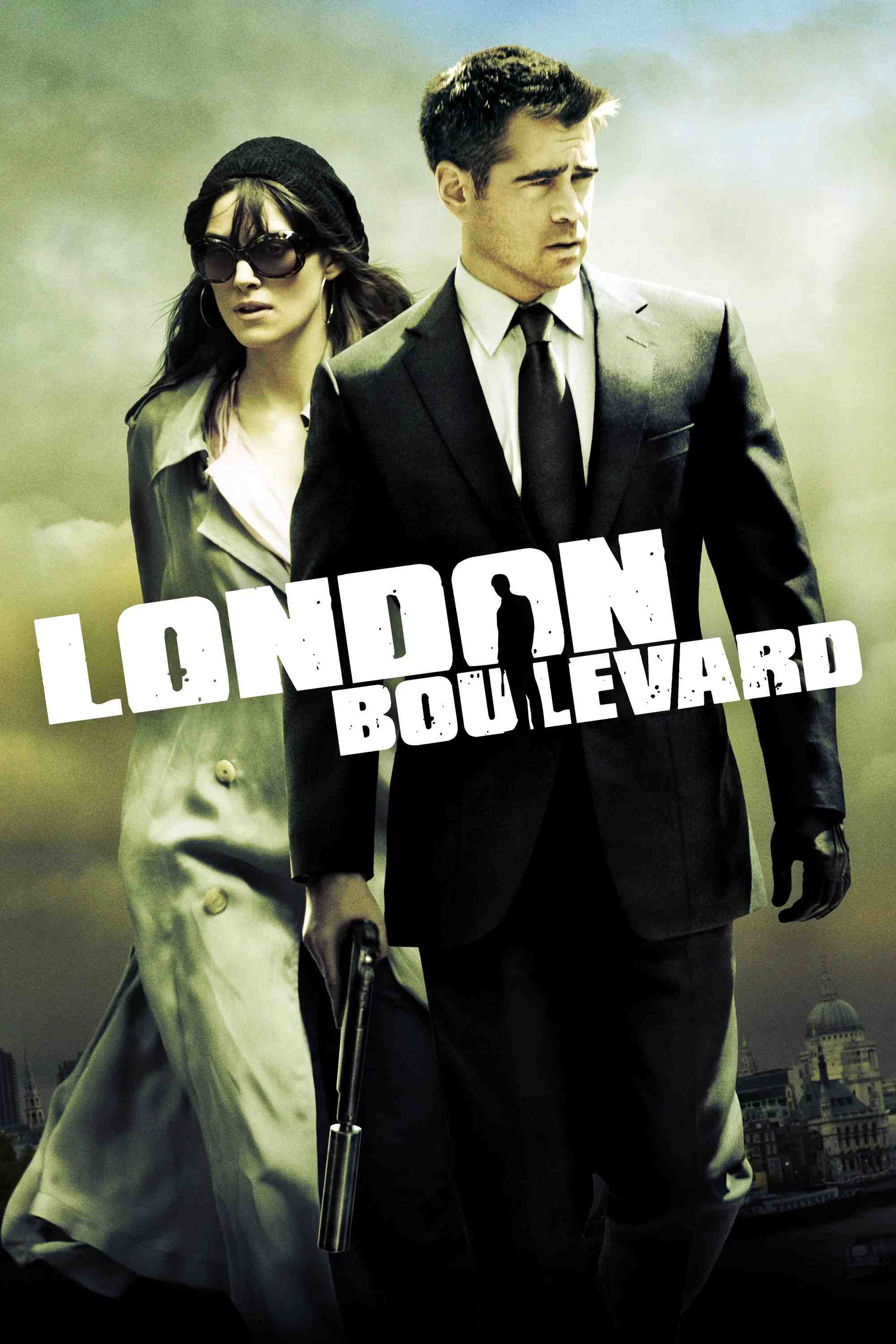Poster chính thức của phim Phim Tâm Lý, Phim Hình Sự "Đại Lộ Luân Đôn" (London Boulevard - 2010), với sự tham gia của diễn viên Colin Farrell và Keira Knightley.