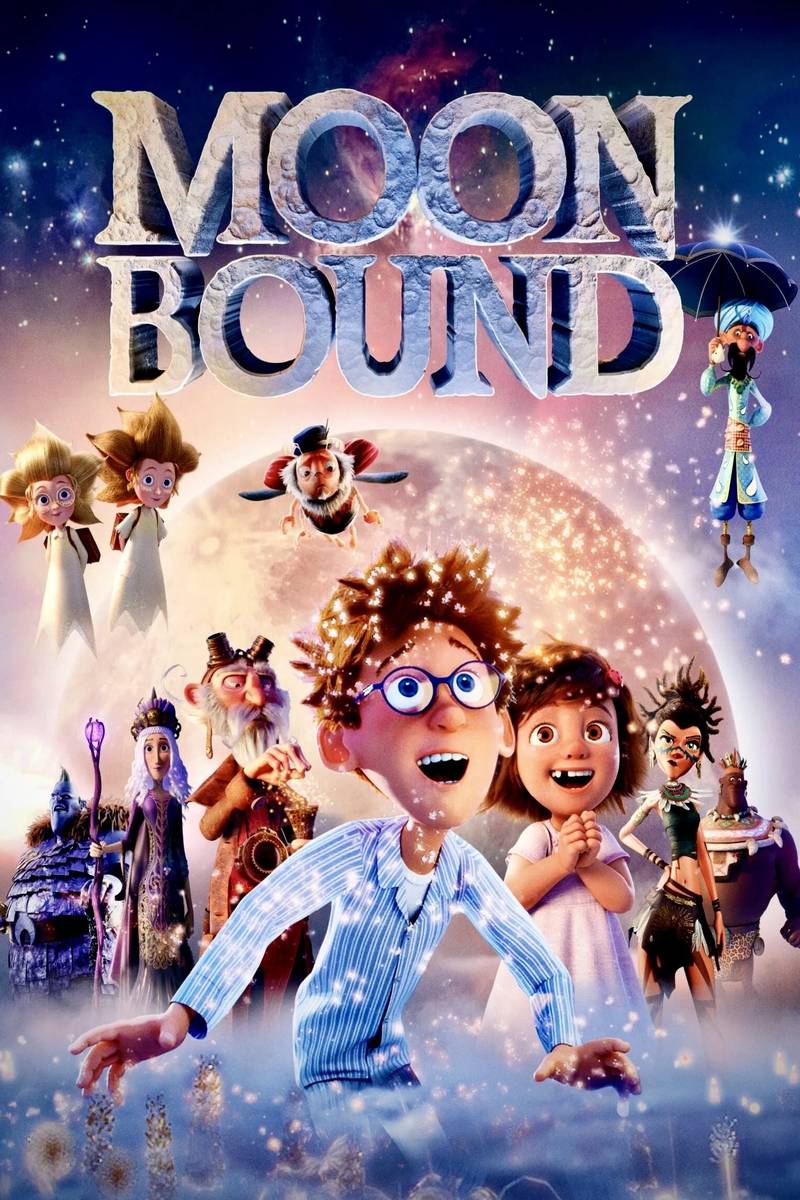 Poster chính thức của phim Phim Hoạt Hình, Phim Gia Đình "Đại Náo Cung Trăng" (Moonbound - 2021), với sự tham gia của diễn viên Laurens Walter và Stephan Benson.