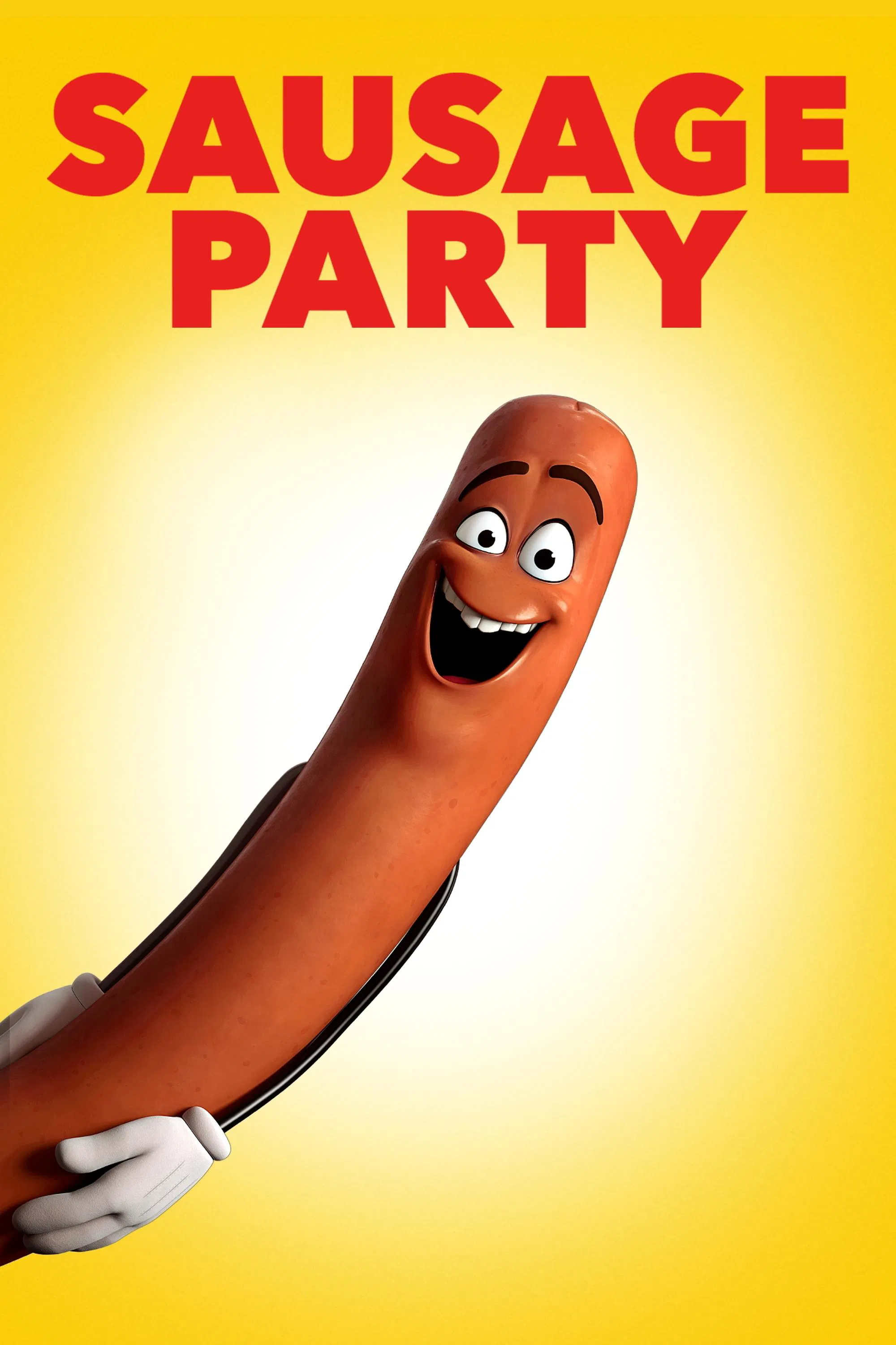 Poster chính thức của phim Phim Phiêu Lưu, Phim Hoạt Hình "Đại Tiệc Xúc Xích" (Sausage Party - 2016), với sự tham gia của diễn viên Seth Rogen và Kristen Wiig.