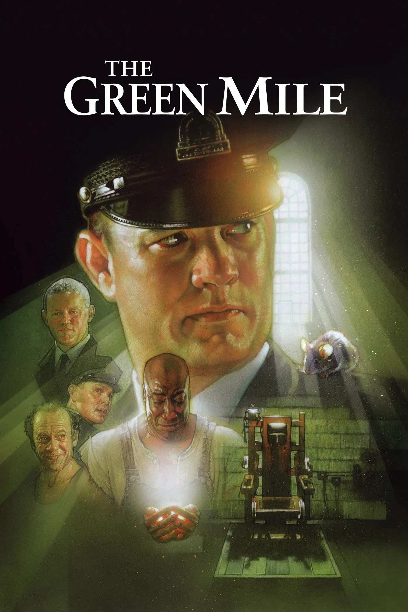 Poster chính thức của phim Phim Giả Tượng, Phim Tâm Lý "Dặm Xanh" (The Green Mile - 1999), với sự tham gia của diễn viên Tom Hanks và David Morse.