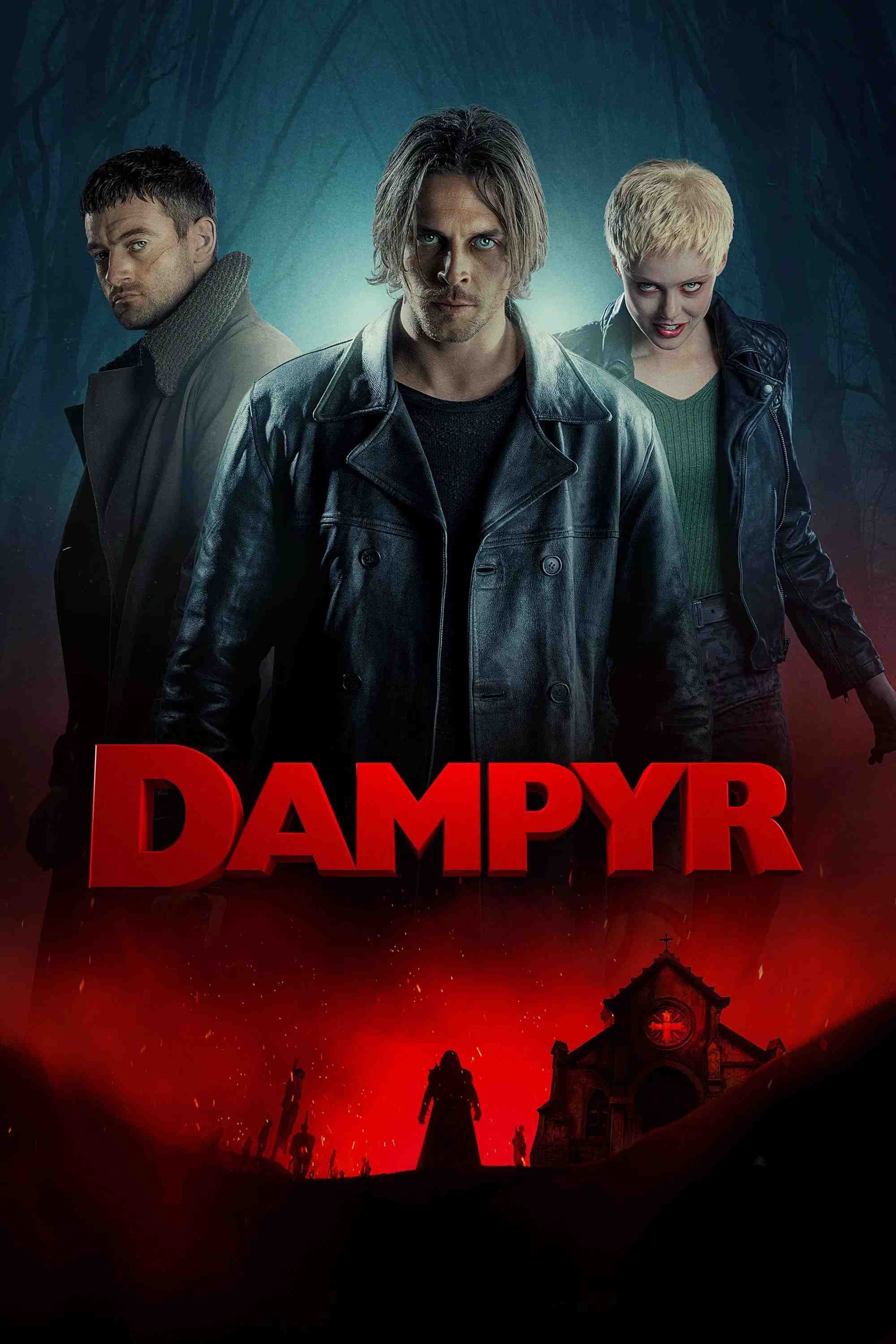 Poster chính thức của phim Phim Kinh Dị, Phim Giả Tượng "Dampyr" (Dampyr - 2022), với sự tham gia của diễn viên Wade Briggs và Stuart Martin.