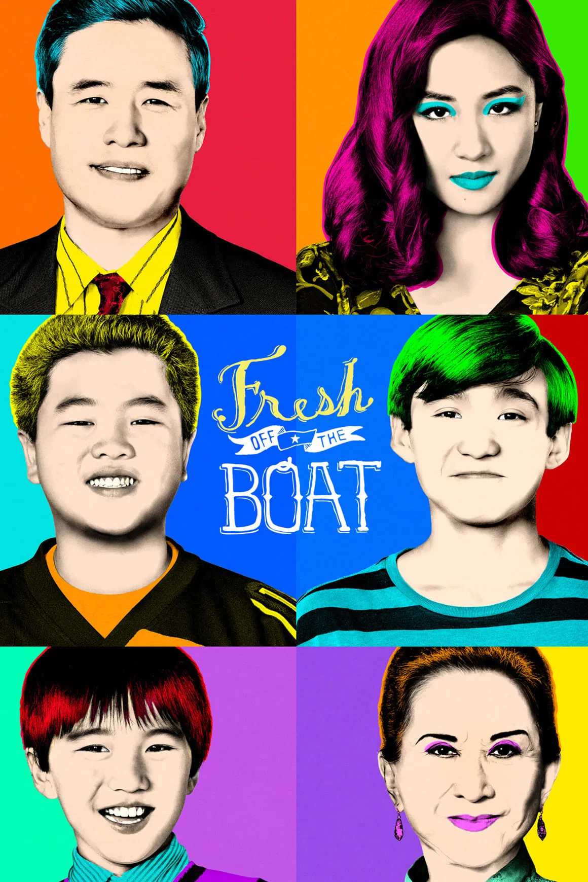 Poster chính thức của phim Phim Hài "Dân Nhập Cư (Phần 6)" (Fresh Off the Boat - 2015), với sự tham gia của diễn viên Randall Park và Constance Wu.